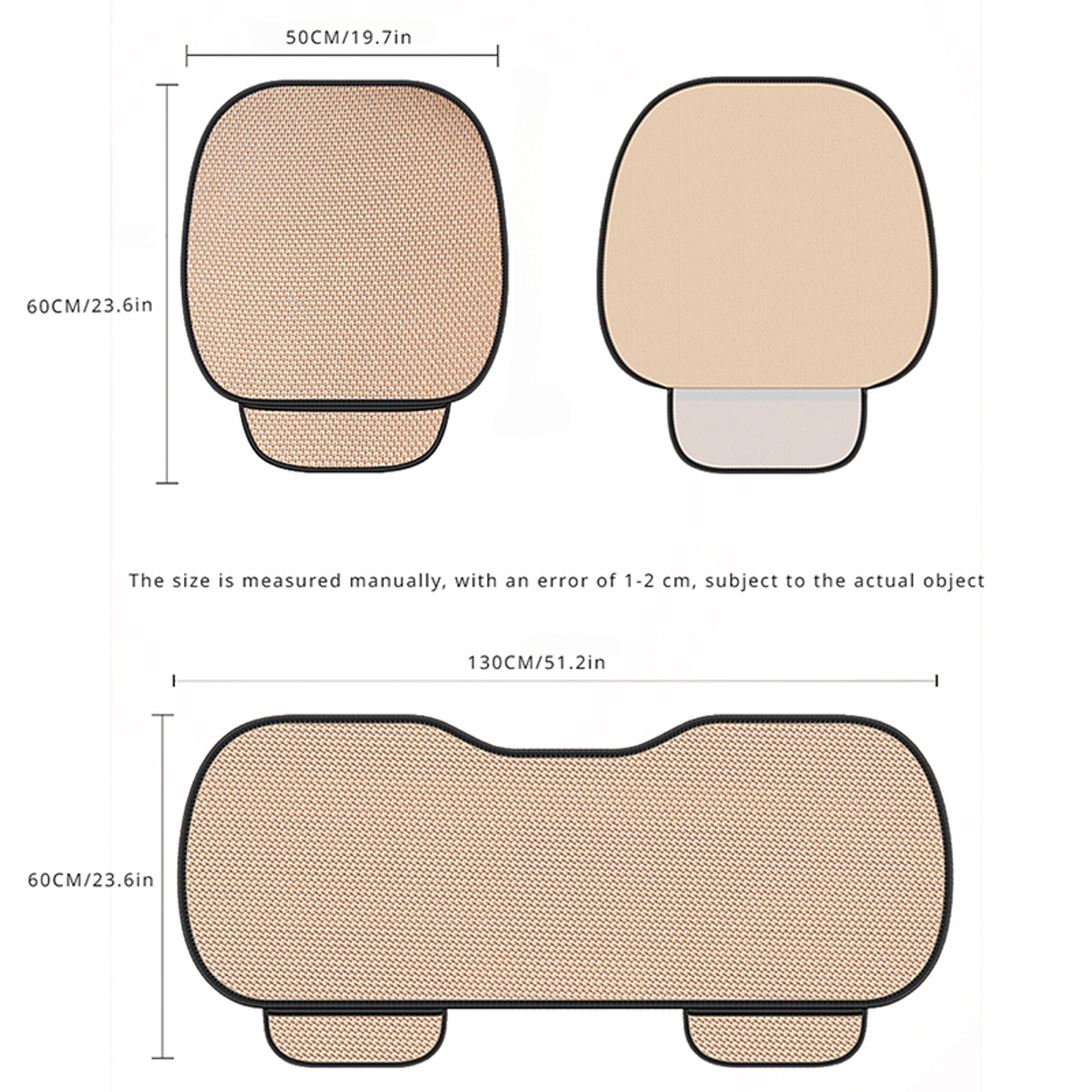 Summer Cool Car Seat Cover, Cool Breathable Fabric Cushion for Front and Rear Seats – view 6