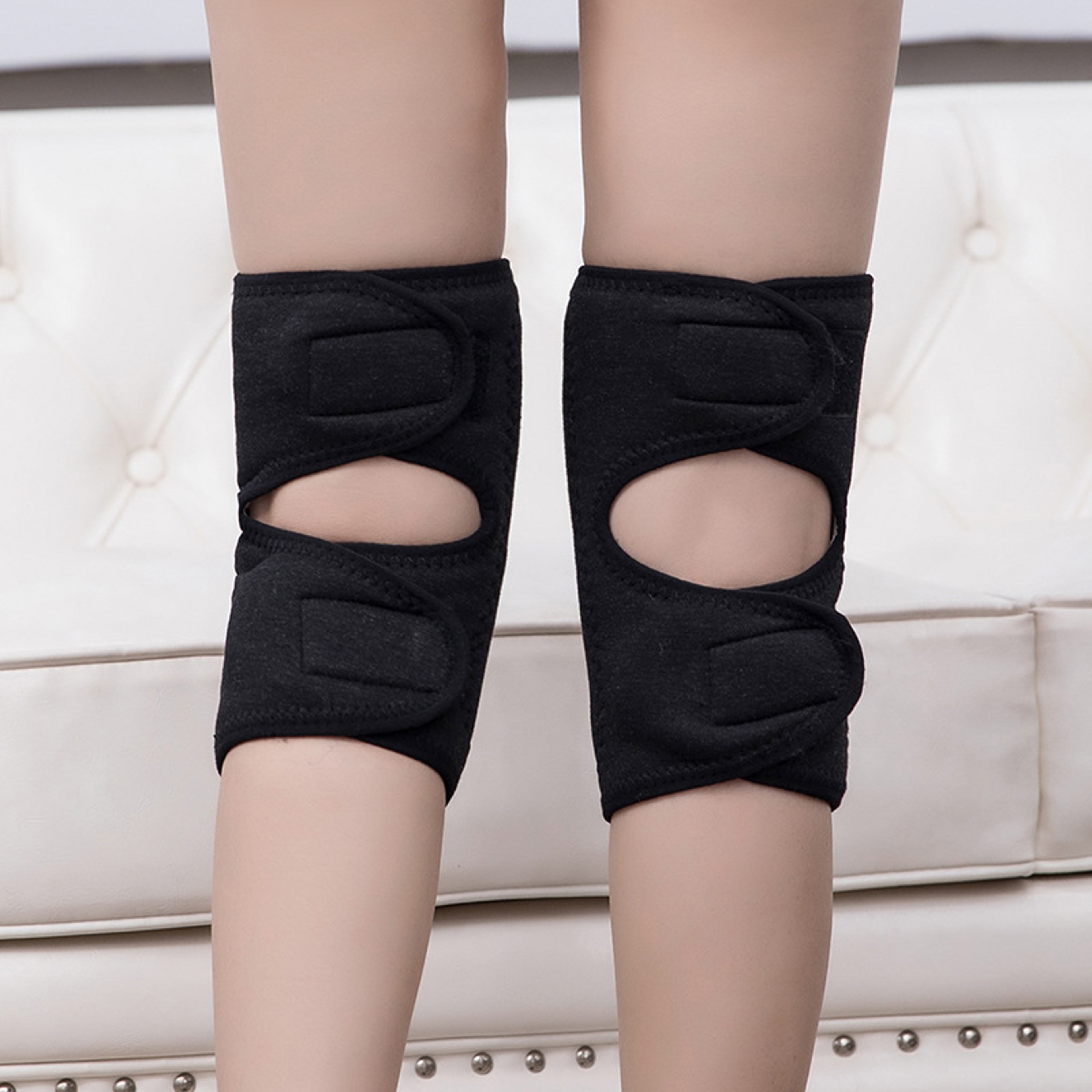 Thickened Winter Warm Knee Pad, Cold-proof Thermal Two-layer Adjustable Ski Cycling Leg Warmer for Men and Women – view 5