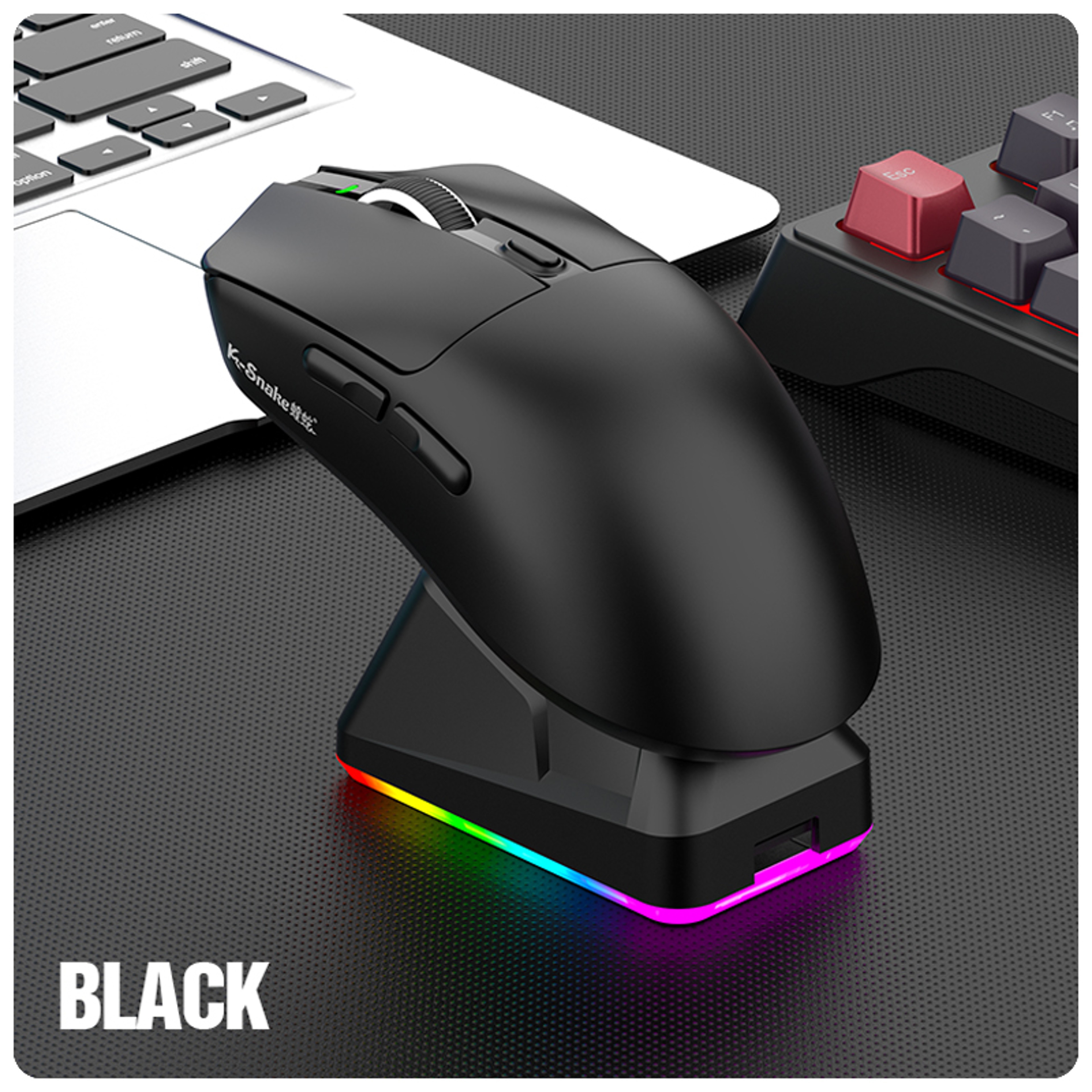 Three Mode E Sports Bluetooth Wireless Mouse Game Lightweight Magnetic Charging Laptop Desktop Mous 9