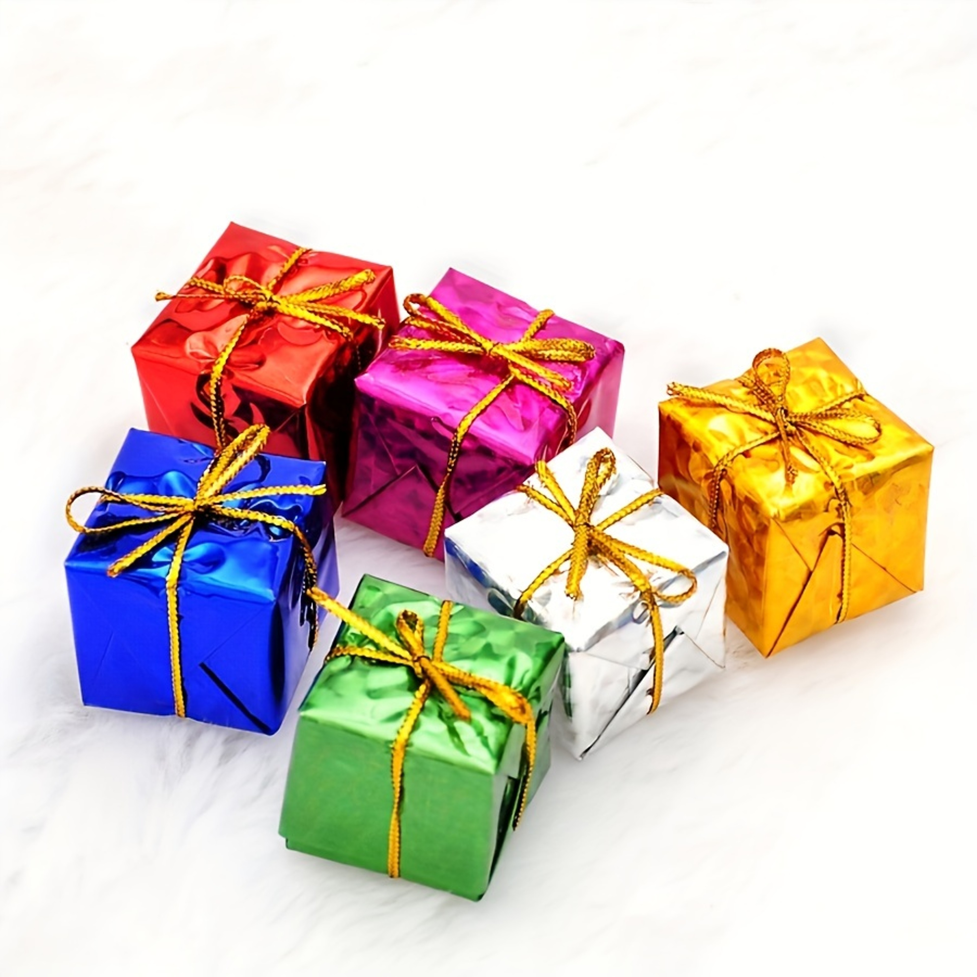 Mini Christmas Ornaments, Colorful 3D Gift Boxes, Party Supplies – view 4