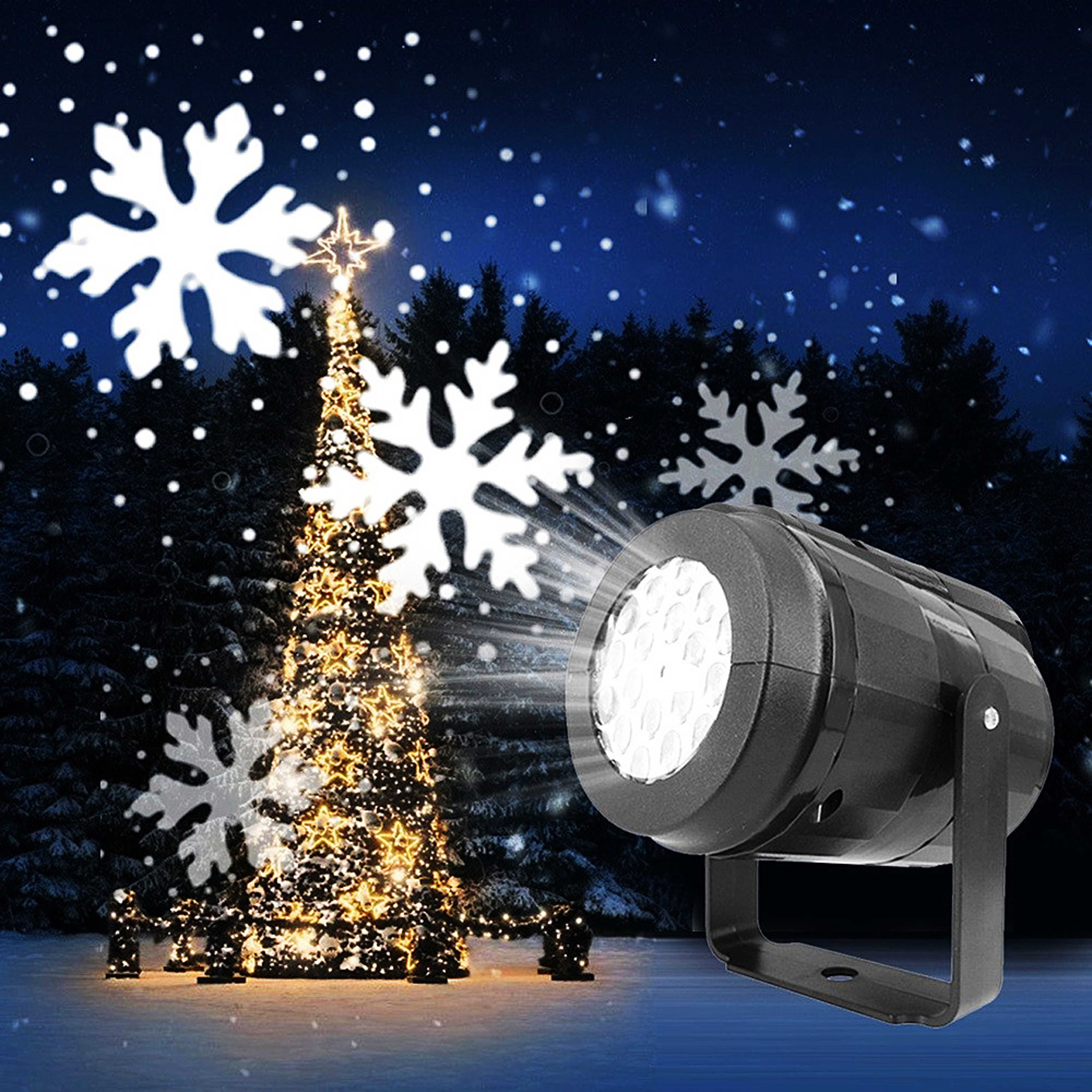 Snowflake Projector LED USB Holiday Lights Outdoor Lamp For New Year Party Christmas Projection Spo 0