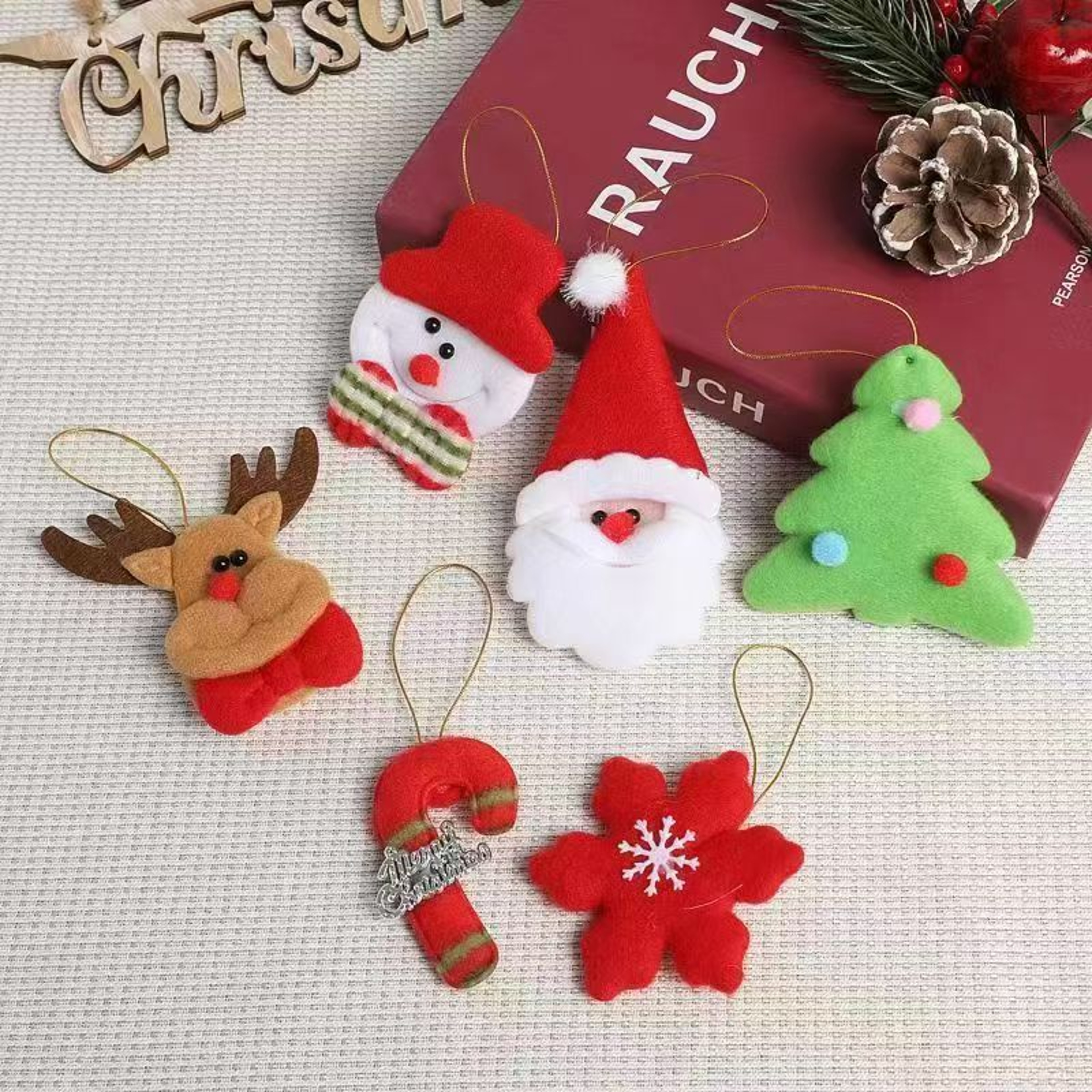 Cute Christmas Tree, Santa Claus Hanging Ornaments, Plush Xmas Tree Decor, Christmas Decor, Giving Small Gifts – view 2