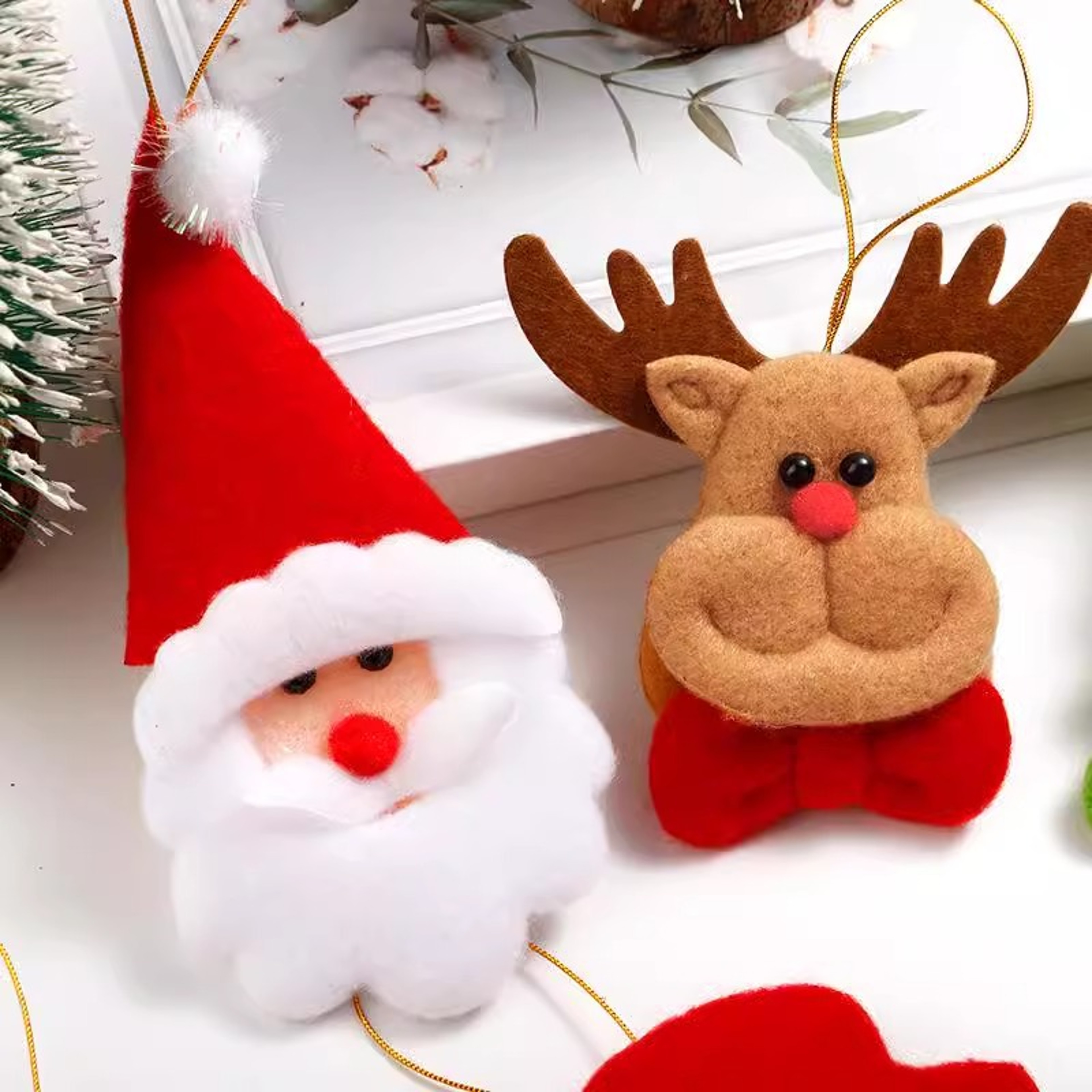 Cute Christmas Tree, Santa Claus Hanging Ornaments, Plush Xmas Tree Decor, Christmas Decor, Giving Small Gifts – view 5