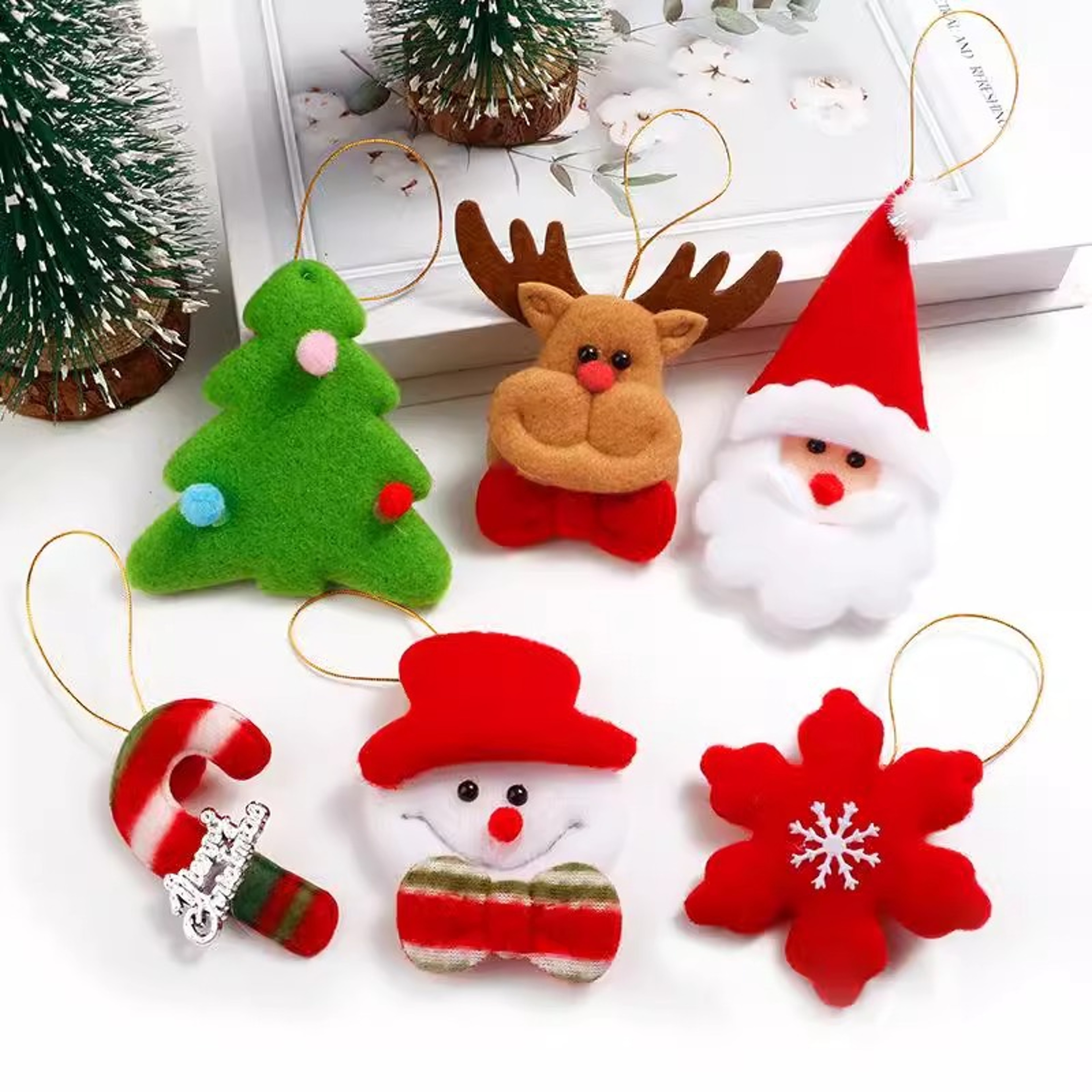 Cute Christmas Tree, Santa Claus Hanging Ornaments, Plush Xmas Tree Decor, Christmas Decor, Giving Small Gifts – view 7