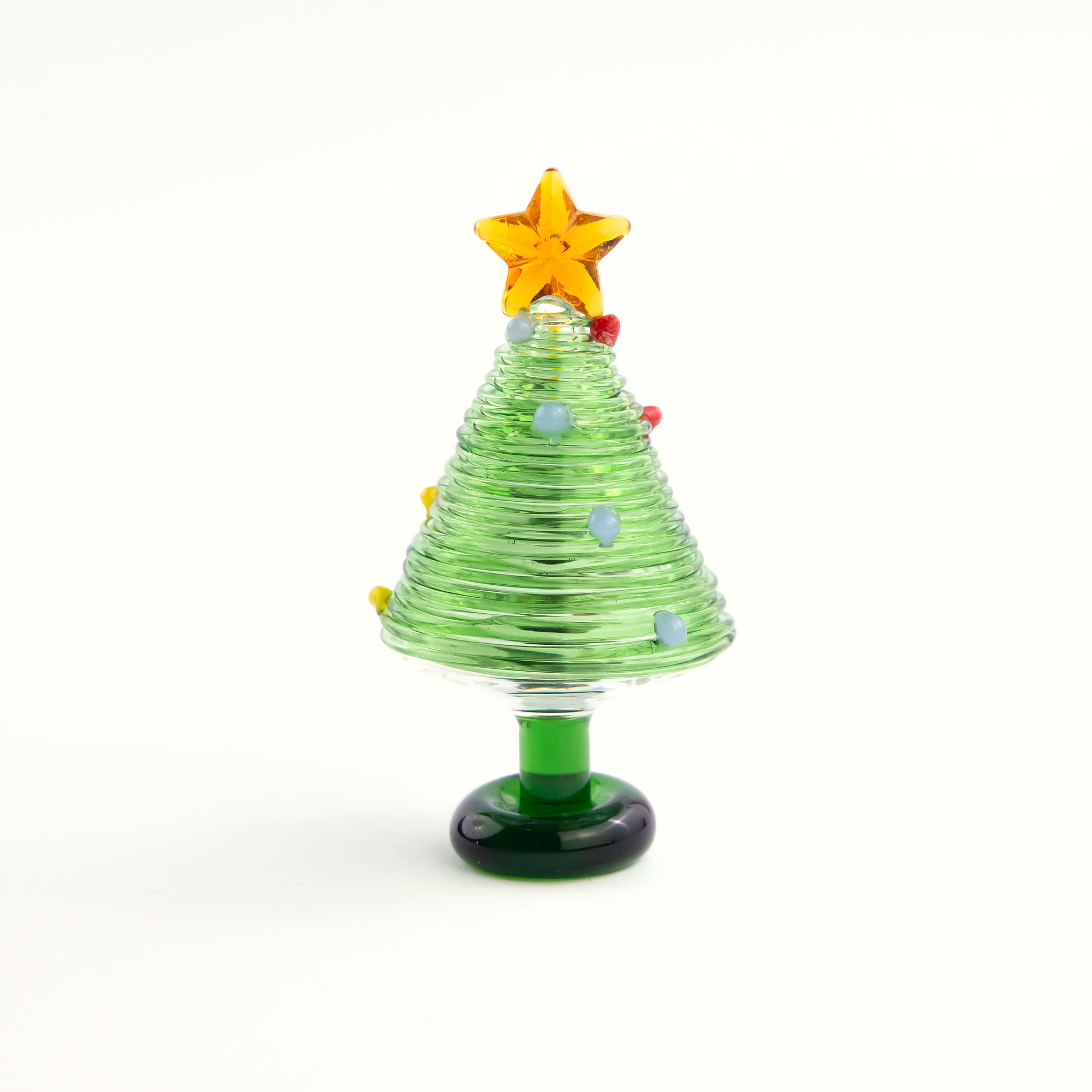 Fantasy Star Top Xmas Ornament Handblown Glass Christmas Tree Figurine Miniature Holiday Gift 2