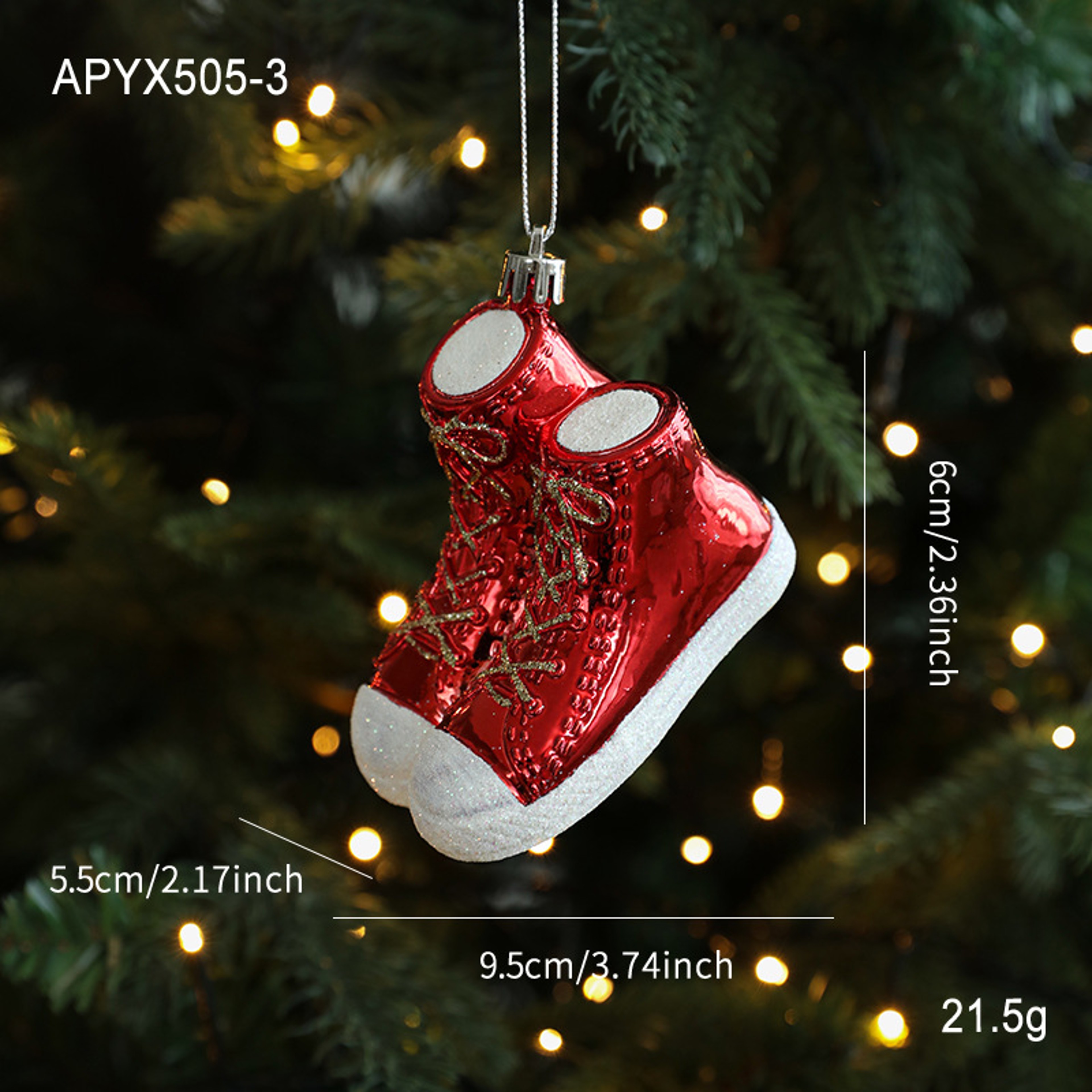 Christmas Tree Pendant, Red White Cartoon Christmas Pendant, DIY Vertical Pendant for Family Holiday Decoration – view 7
