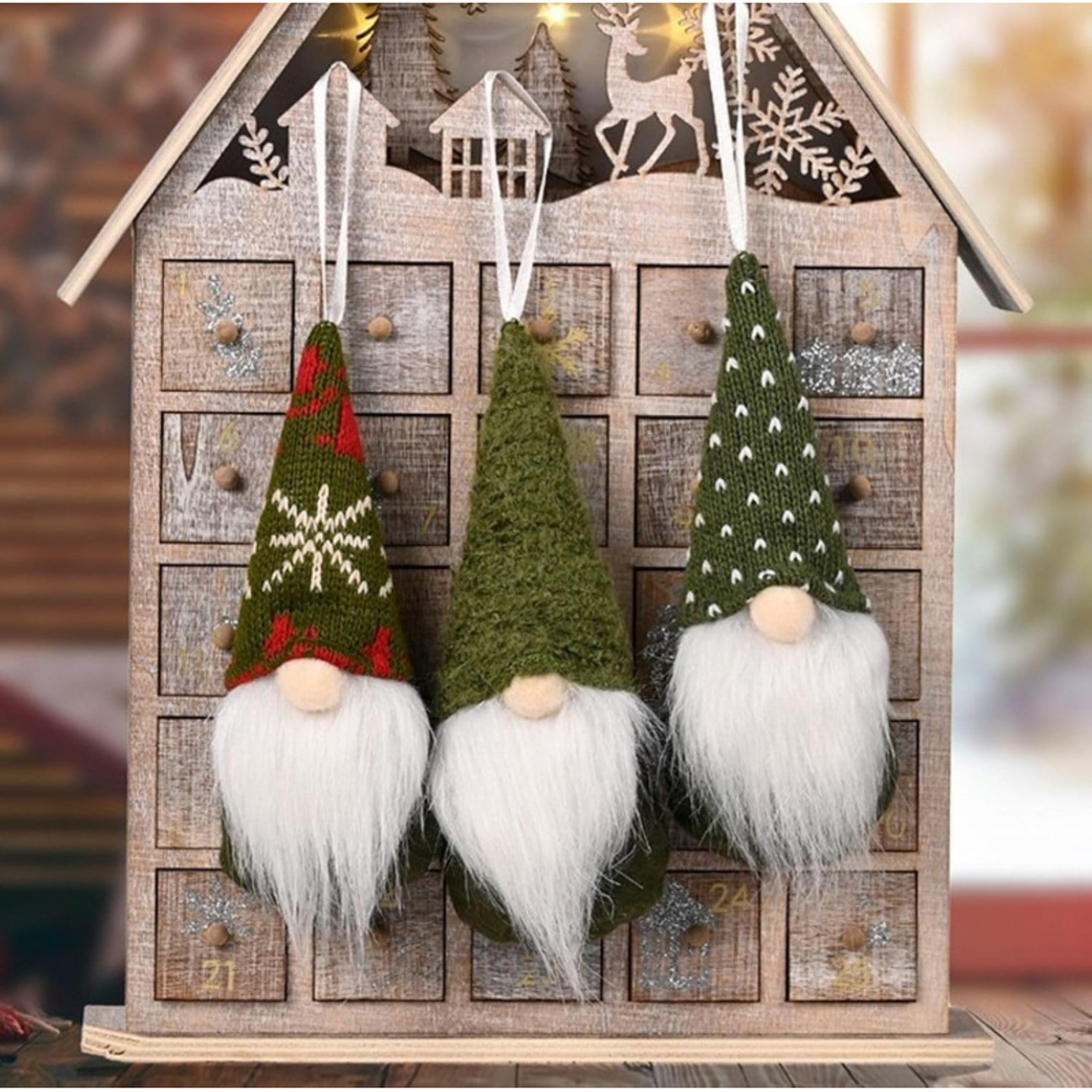 Cute Santa Claus Figurines Christmas Hanging Dwarf Decorations Perfect Festive Holiday Ornaments Fo 3