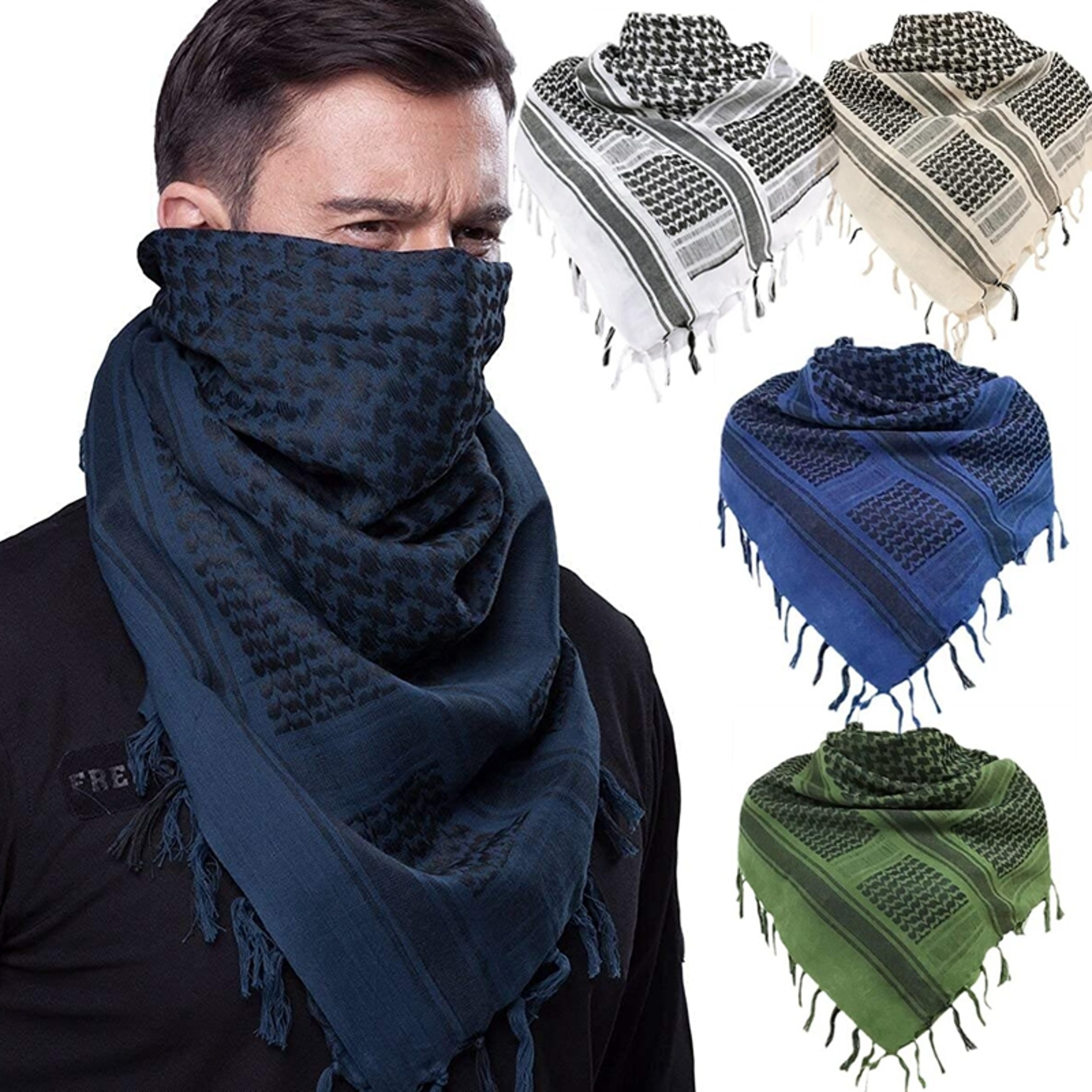 Arab Wrap Tactical Shemagh Hunting Scarf Desert Head Neck With Tassel 0