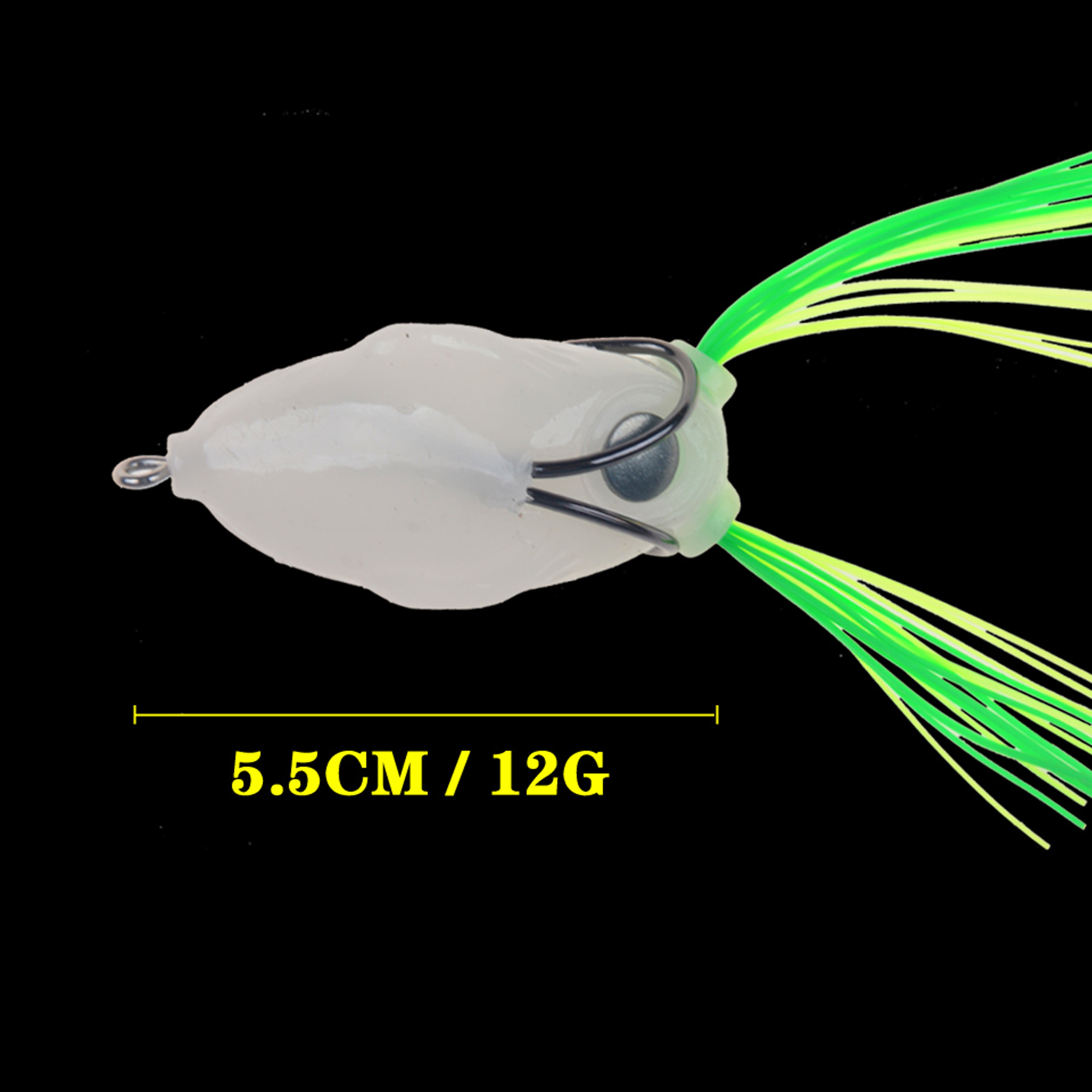 Fishing Lures Treble Hooks Night Light Soft Tube Bait Topwater Ray Frog Lure 1