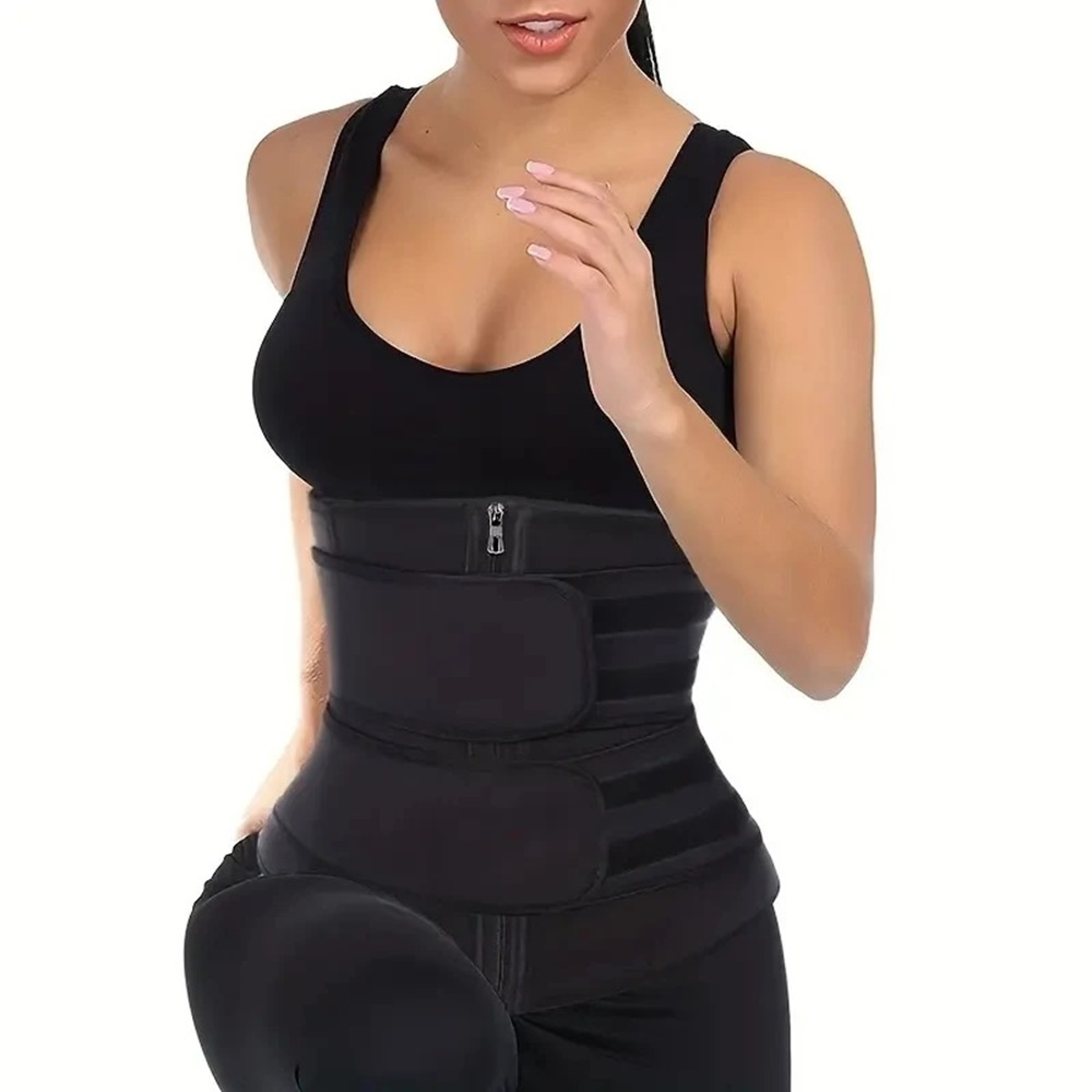 Fitness Belt Waist Trainer Slimming Shaper For Fat Burning Workout Girdle Sweat Trimmer Cincher 5