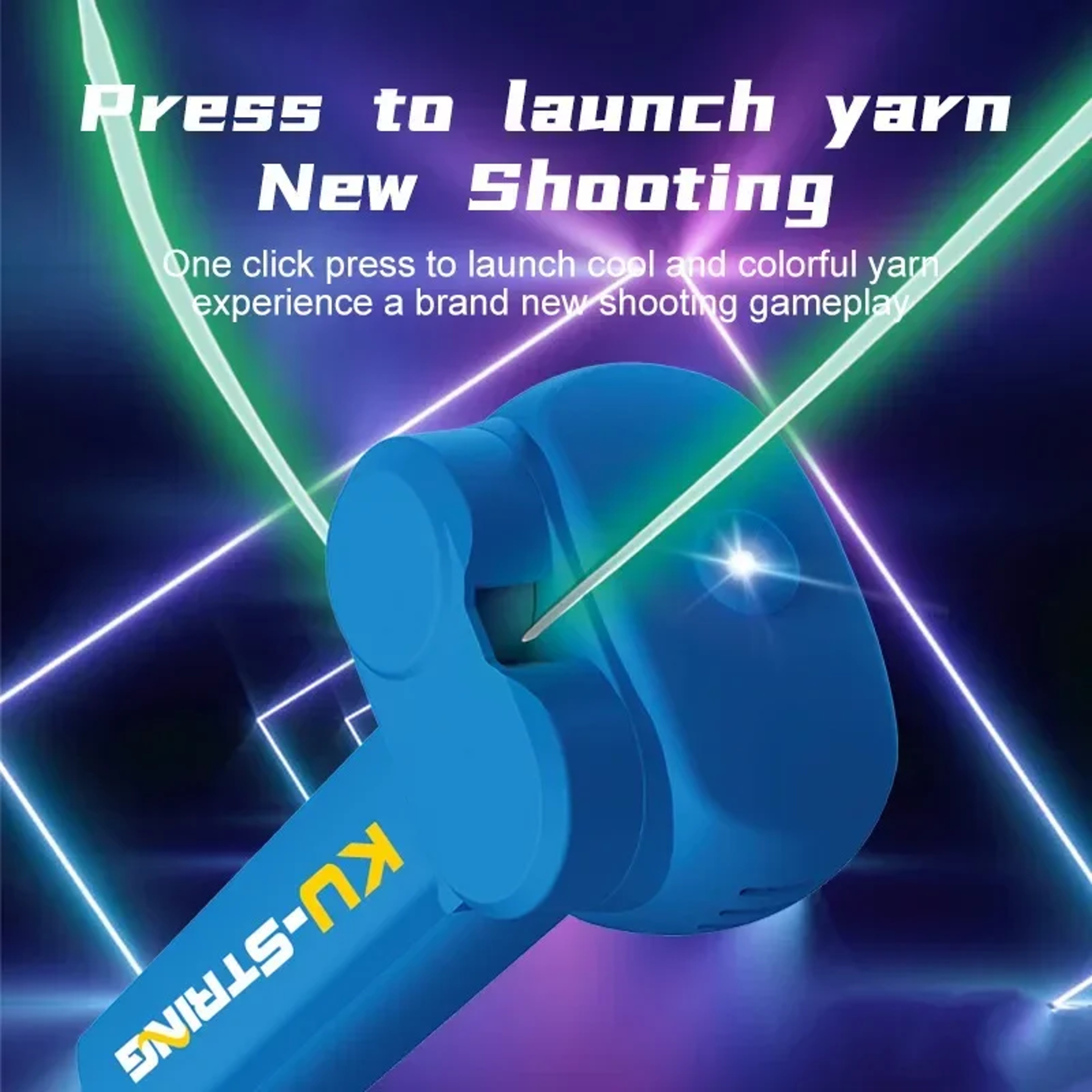 Luminous Handheld String Launcher Glow In The Dark Portable Stress Relief Toy For Kids Party Gifts 3