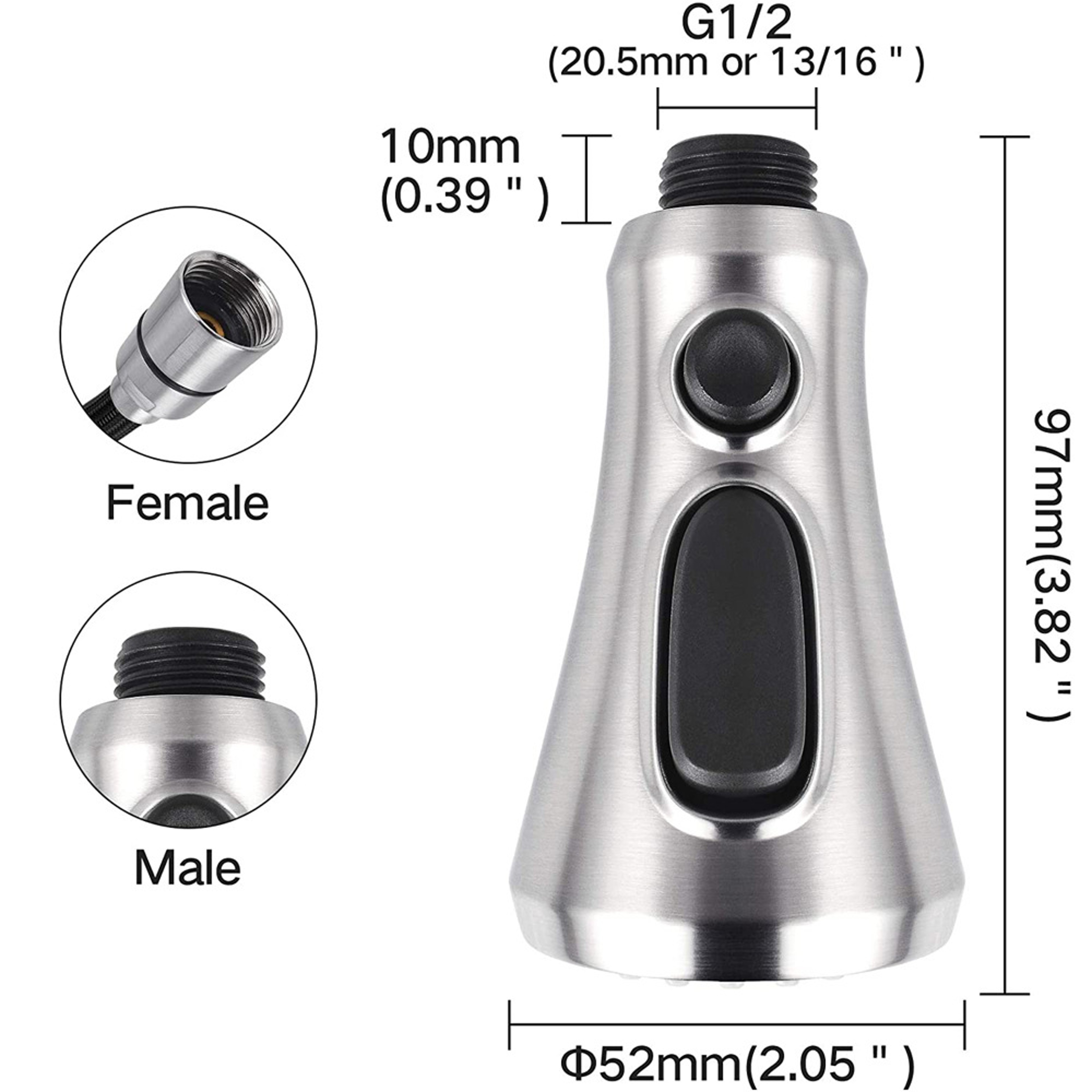 Kitchen Faucet Sprayer Pull Out Faucet Aerator Replacement Kitchen Sink Sprayer Head 5