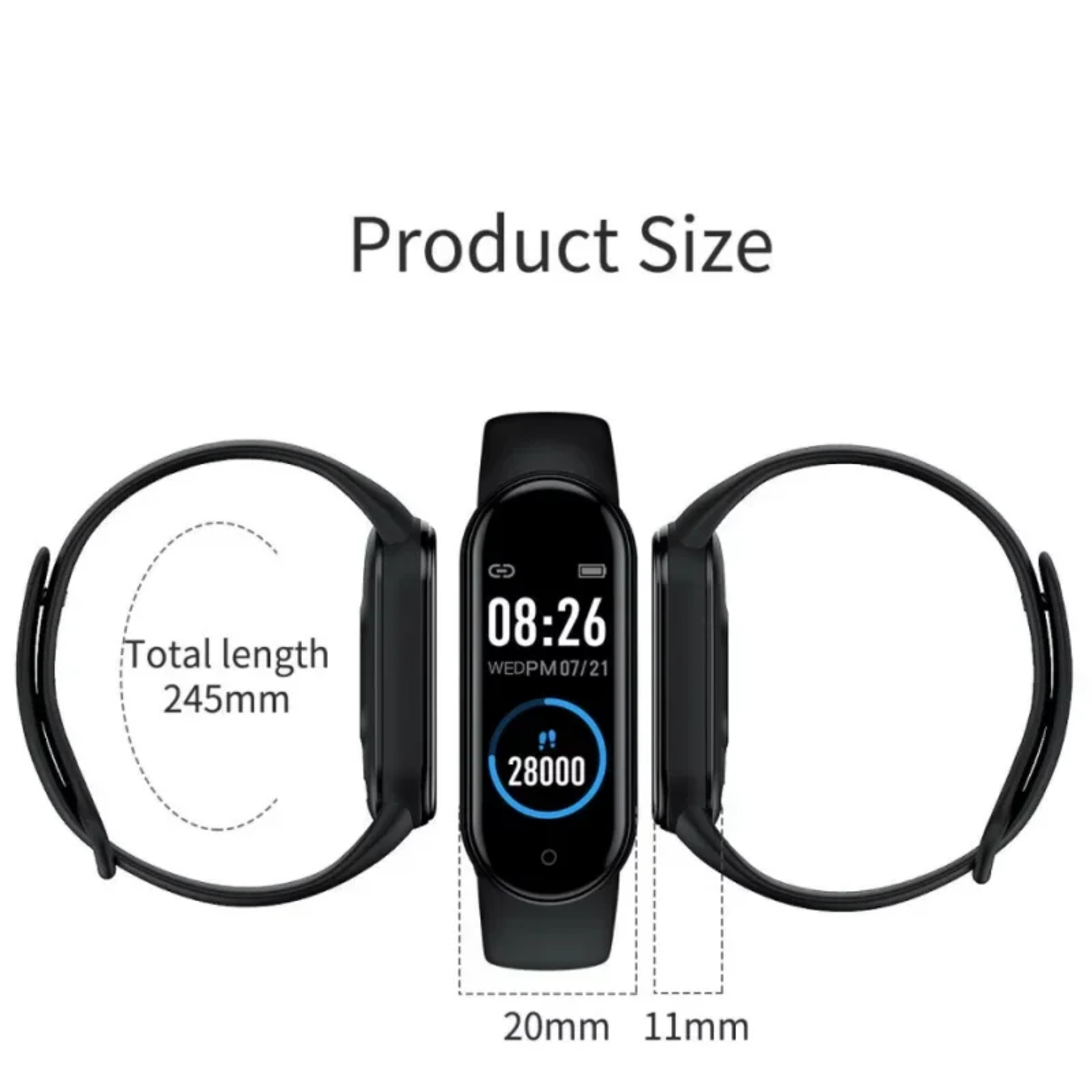 M4 Fitness Tracker Smart Bracelet  Health Monitor With Heart Rate  Activity Tracking 7