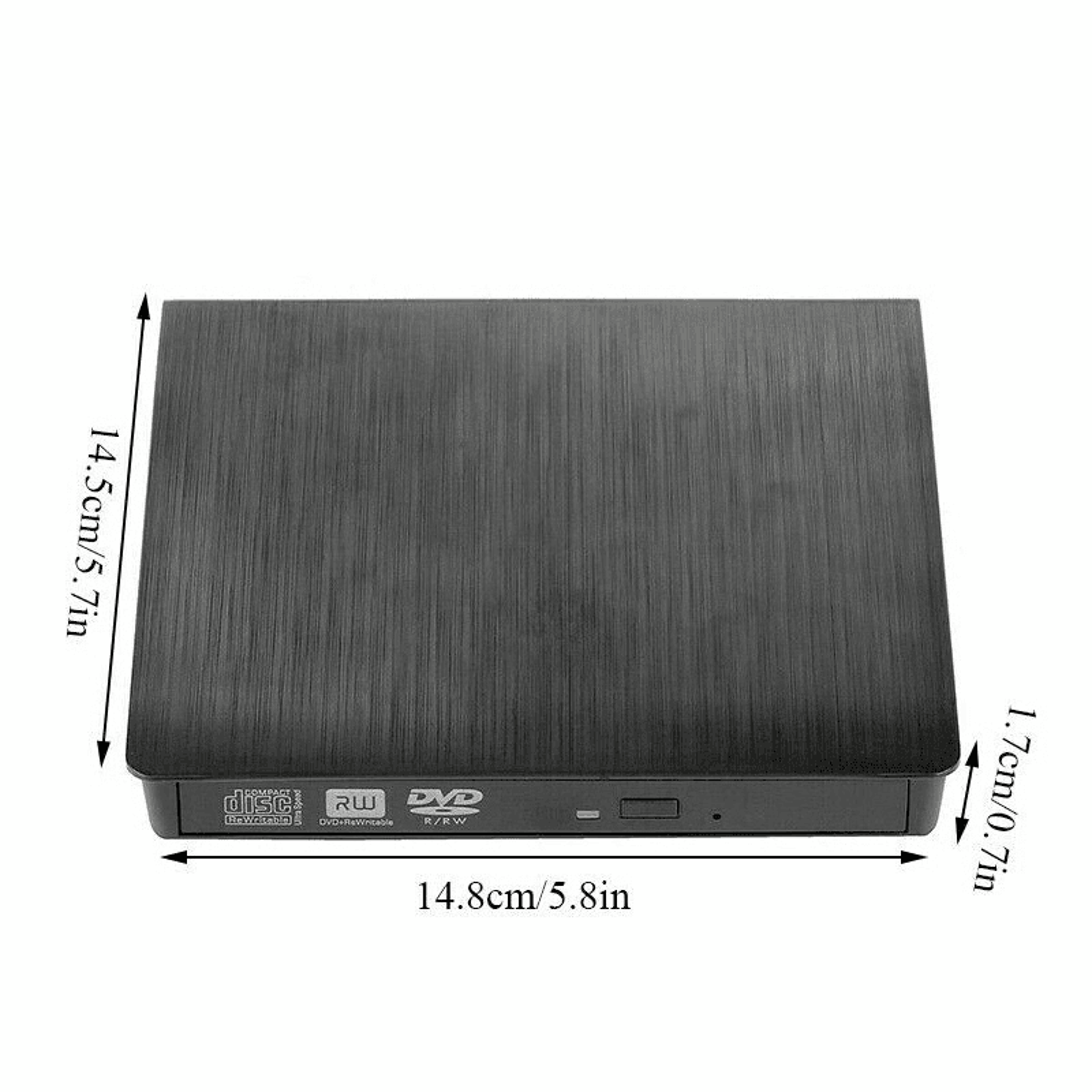 HighSpeed External CDDVD RW Drive  Slim USB 30 DVD Burner For Laptop  Desktop 0