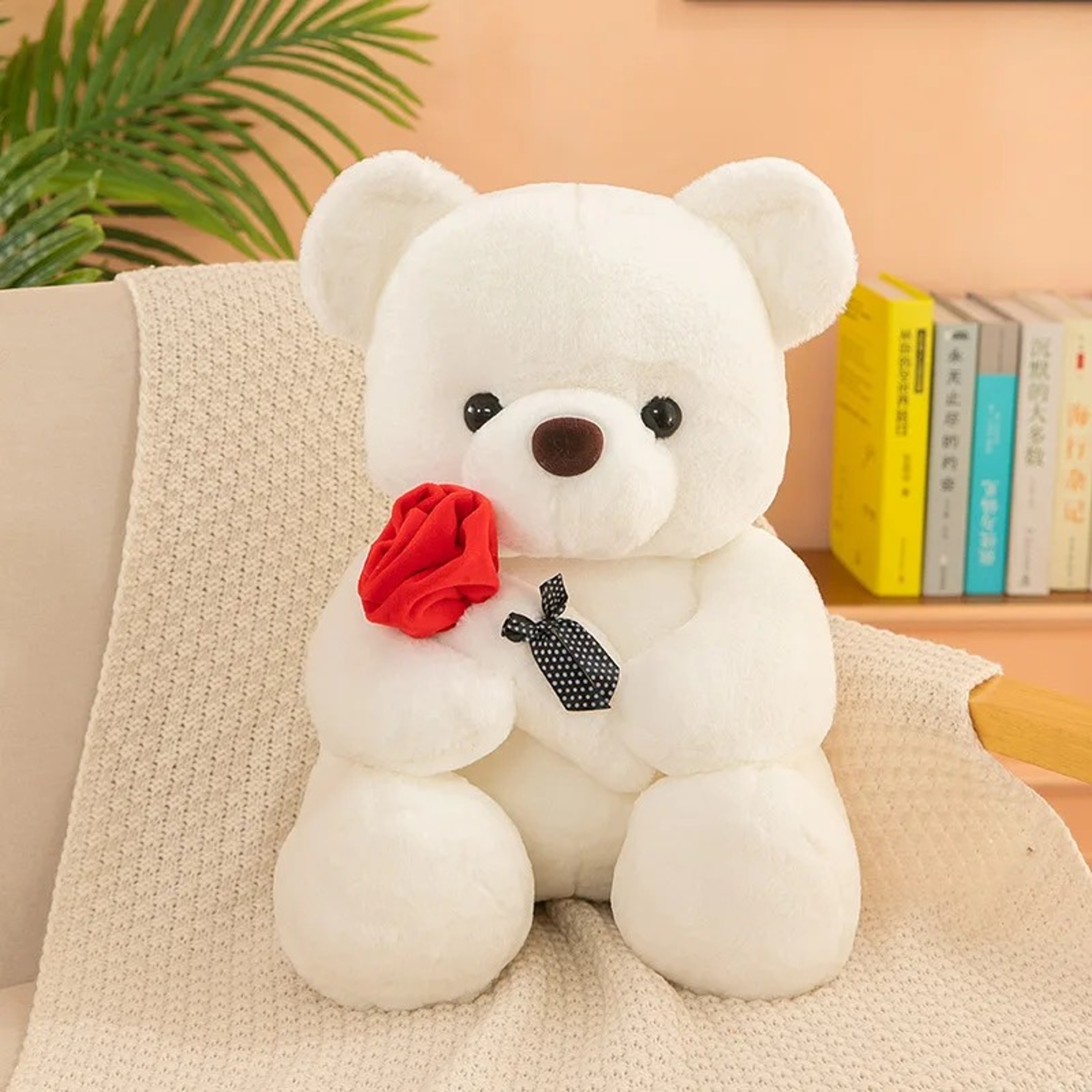 Romantic Teddy Bear With Roses Plush Gift For Her Valentine Anniversary Surprise 9