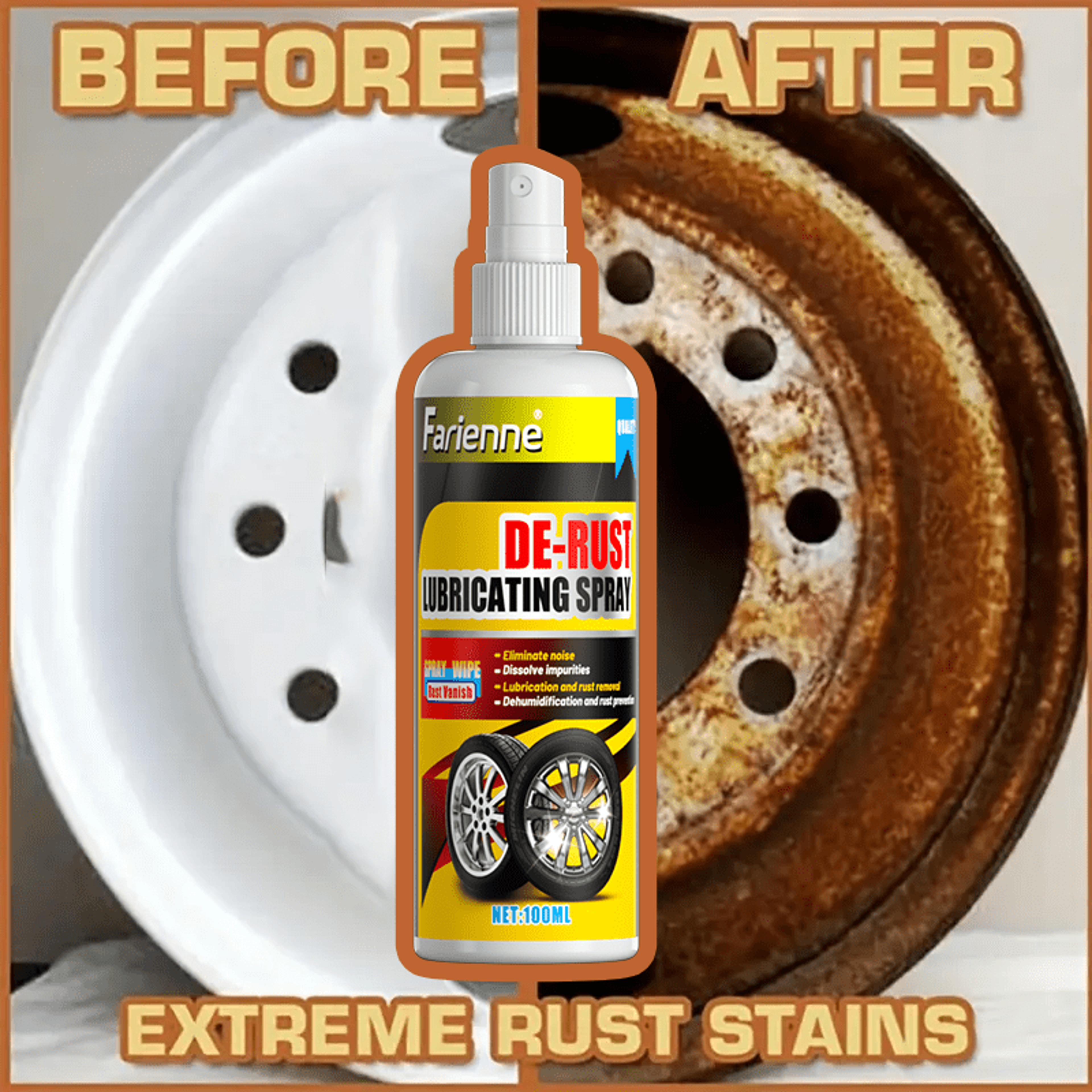 Fast-Acting Rust Remover Spray for Tools, Cars and Metal Surface Cleanup – view 2