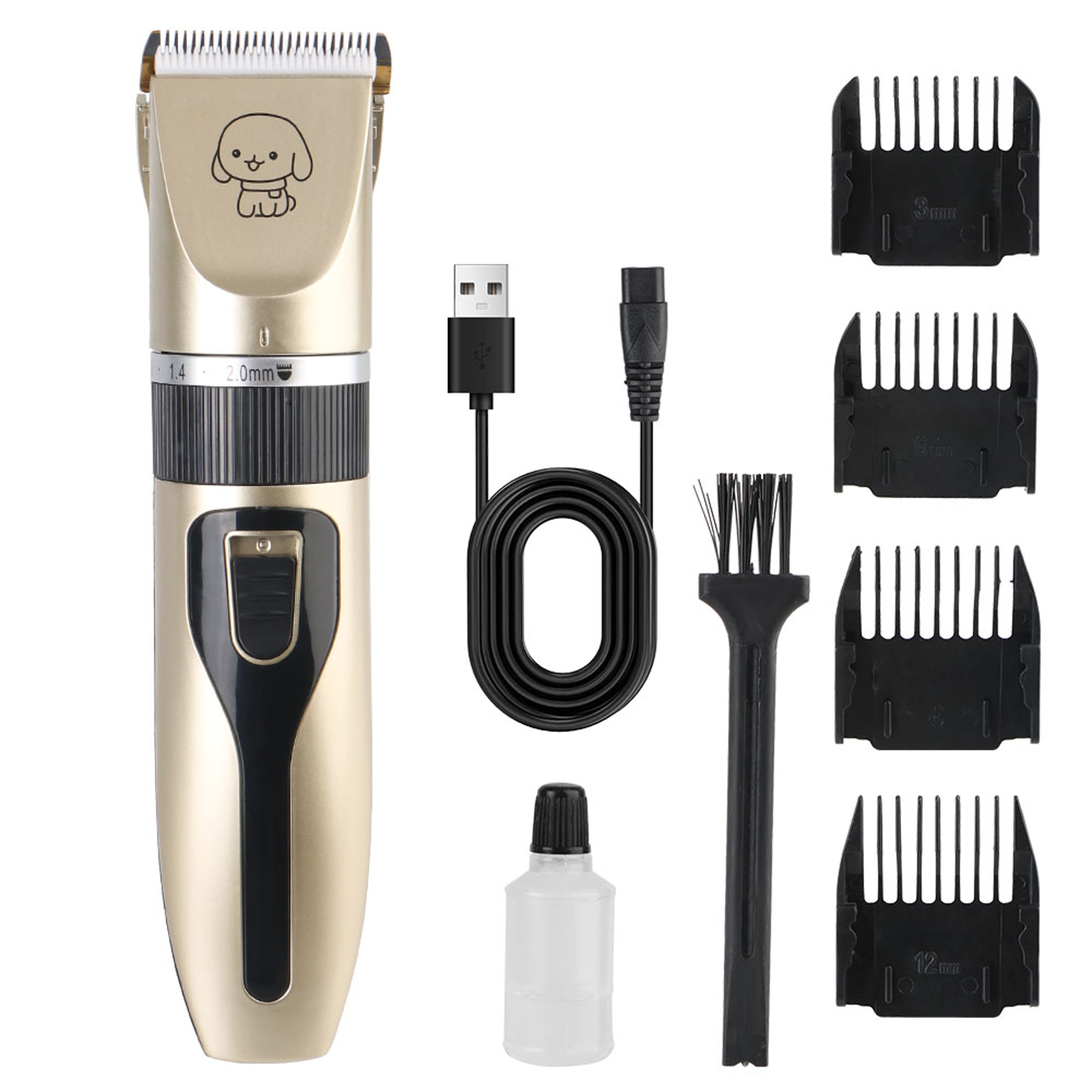 Barber Grade Cordless Hair Clippers And Trimmer Kit For Men Professional Cutting Machine 7