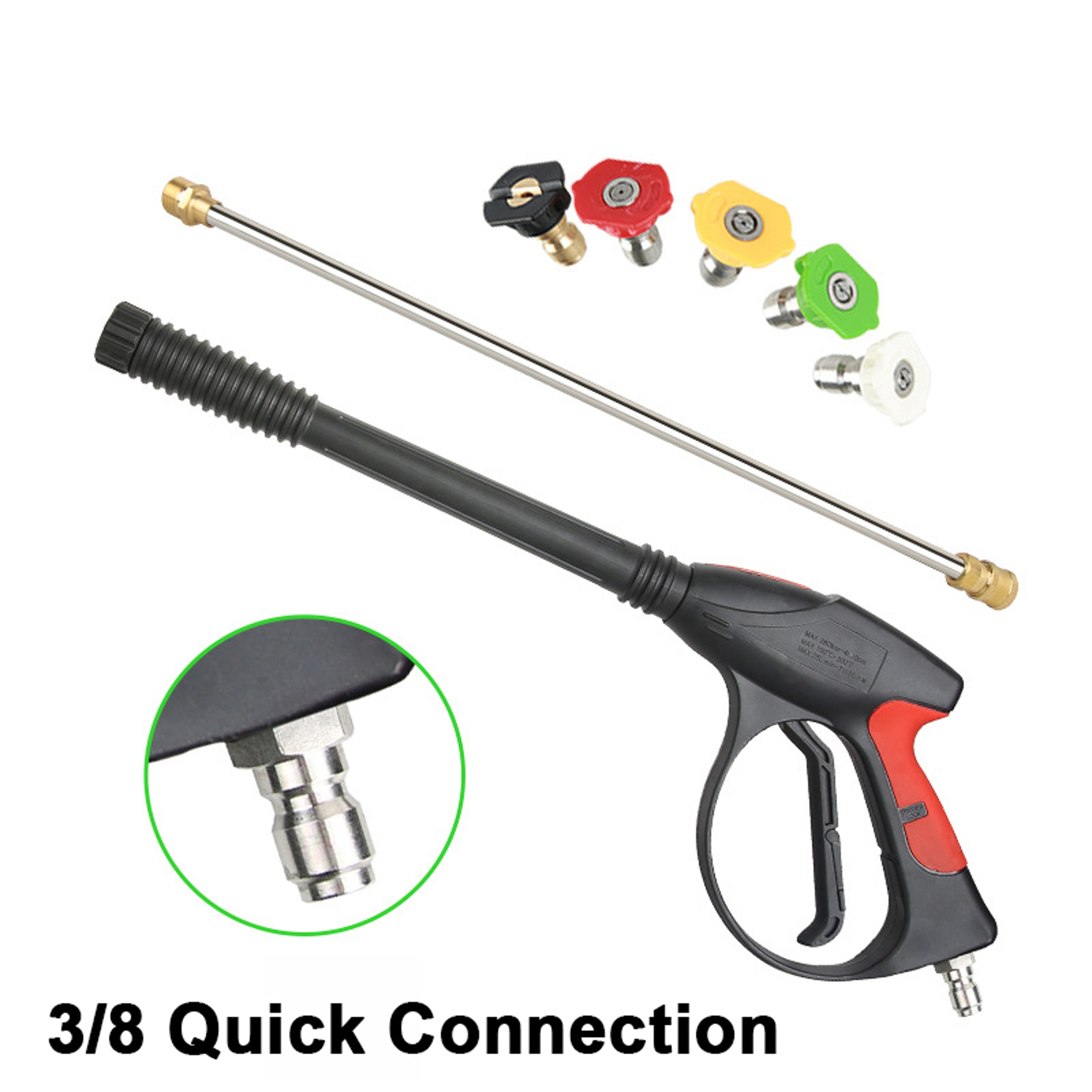 Heavy Duty High Pressure Washer Gun Set 8