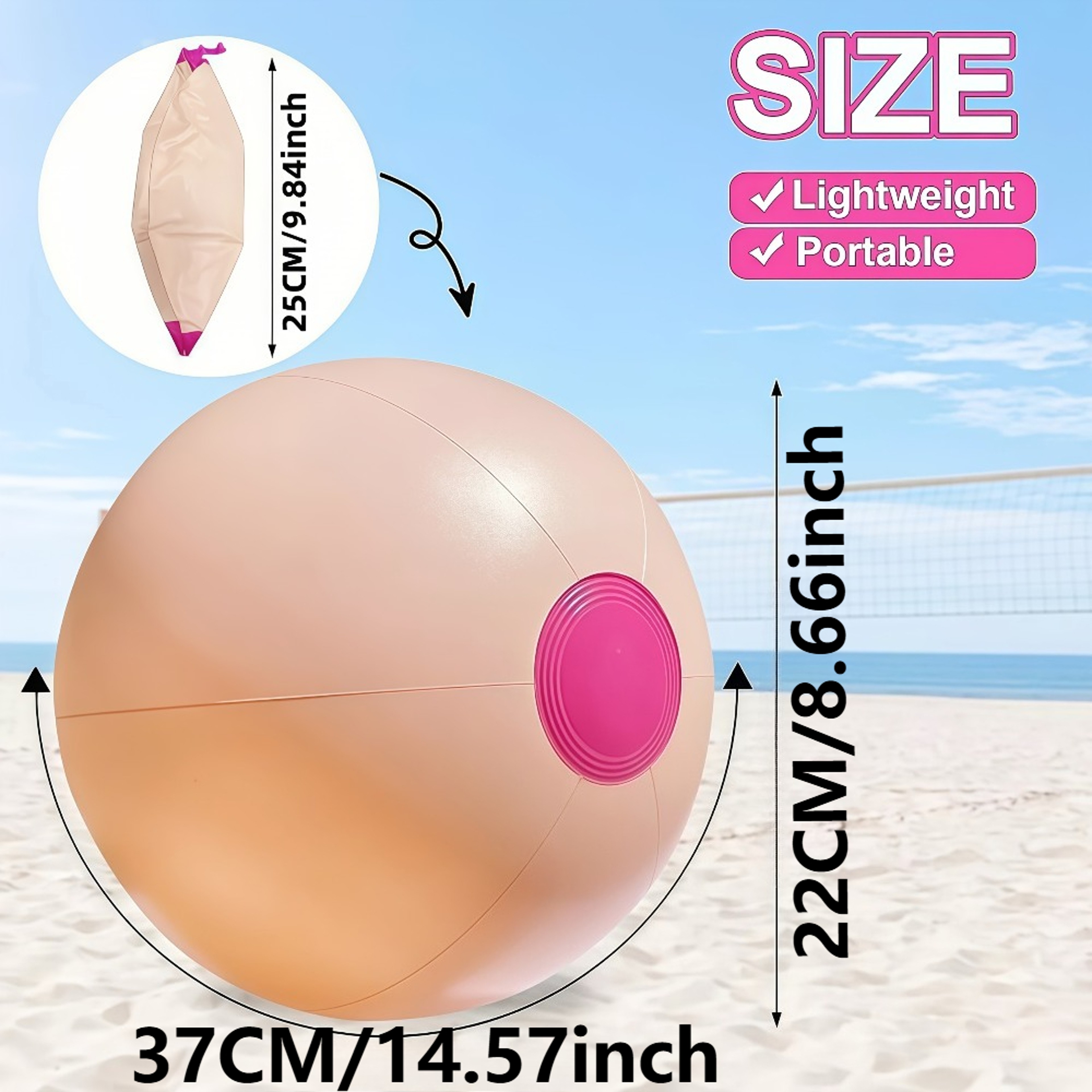 Funny Inflatable Beach Ball Set For Pool Party Games And Summer Fun 4