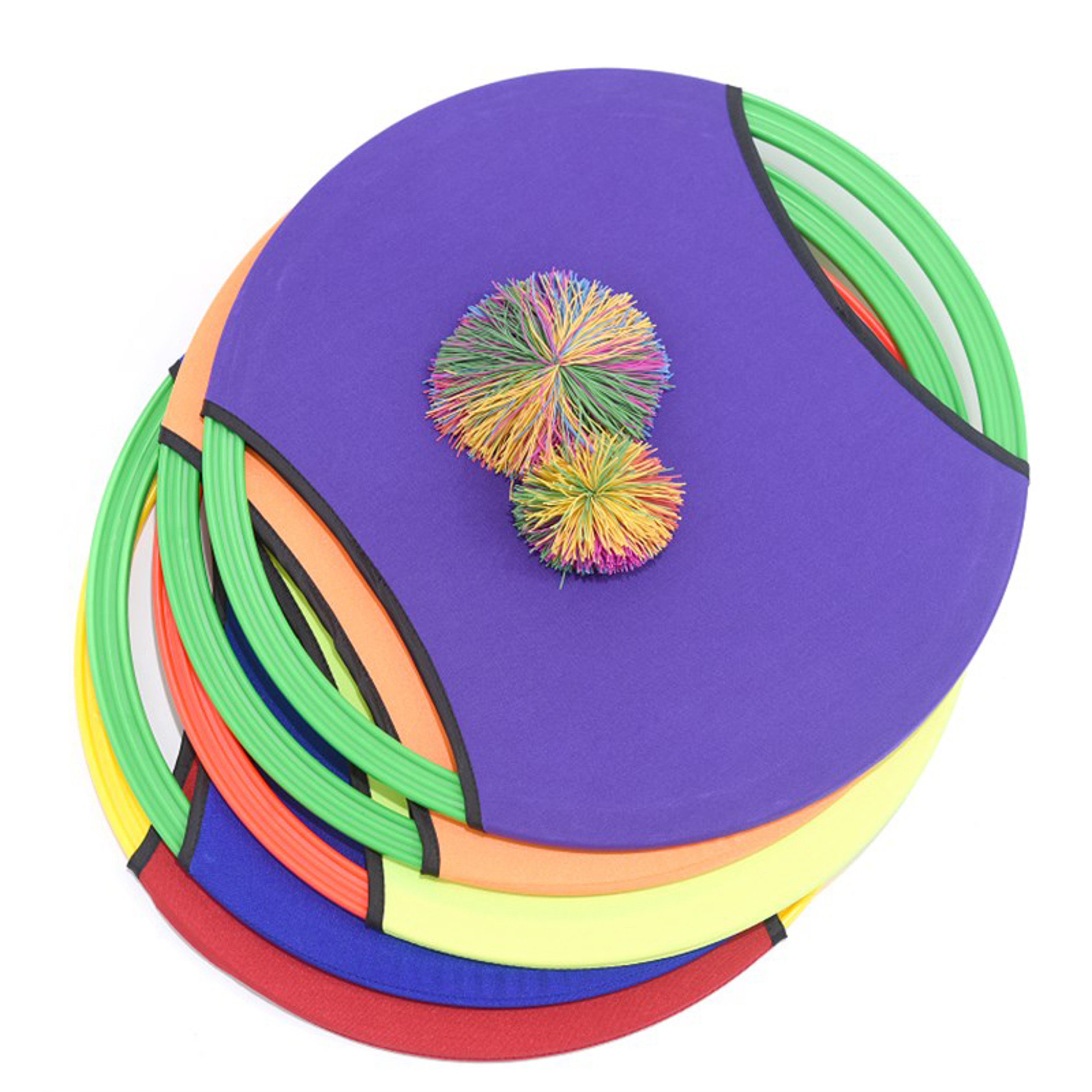 BouncePlay Paddle Ball  Flying Disc Set For Kids Outdoor Games Family Backyard Fun 2