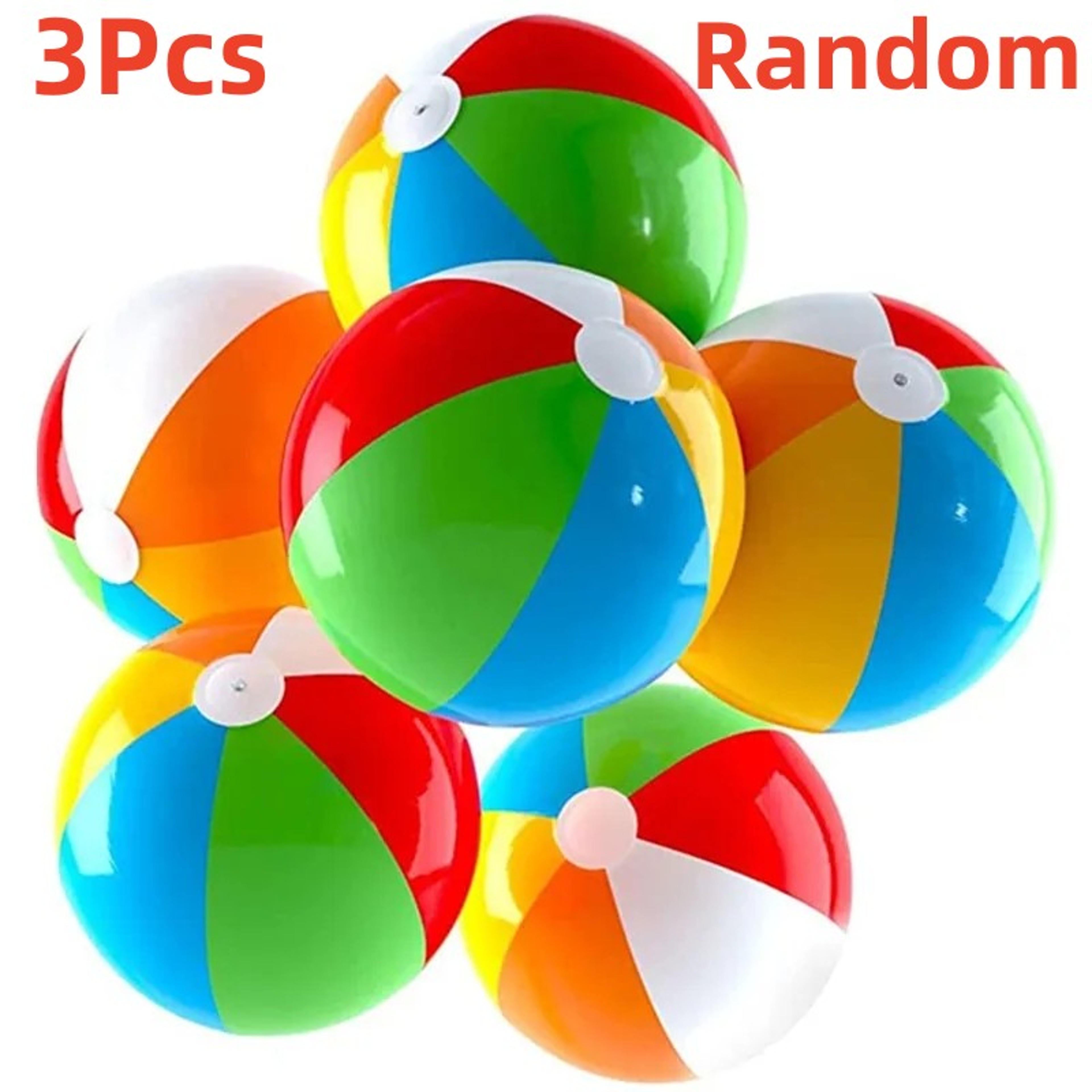 Colorful Inflatable Beach Ball For Kids Pool Party Water Play Toy 5