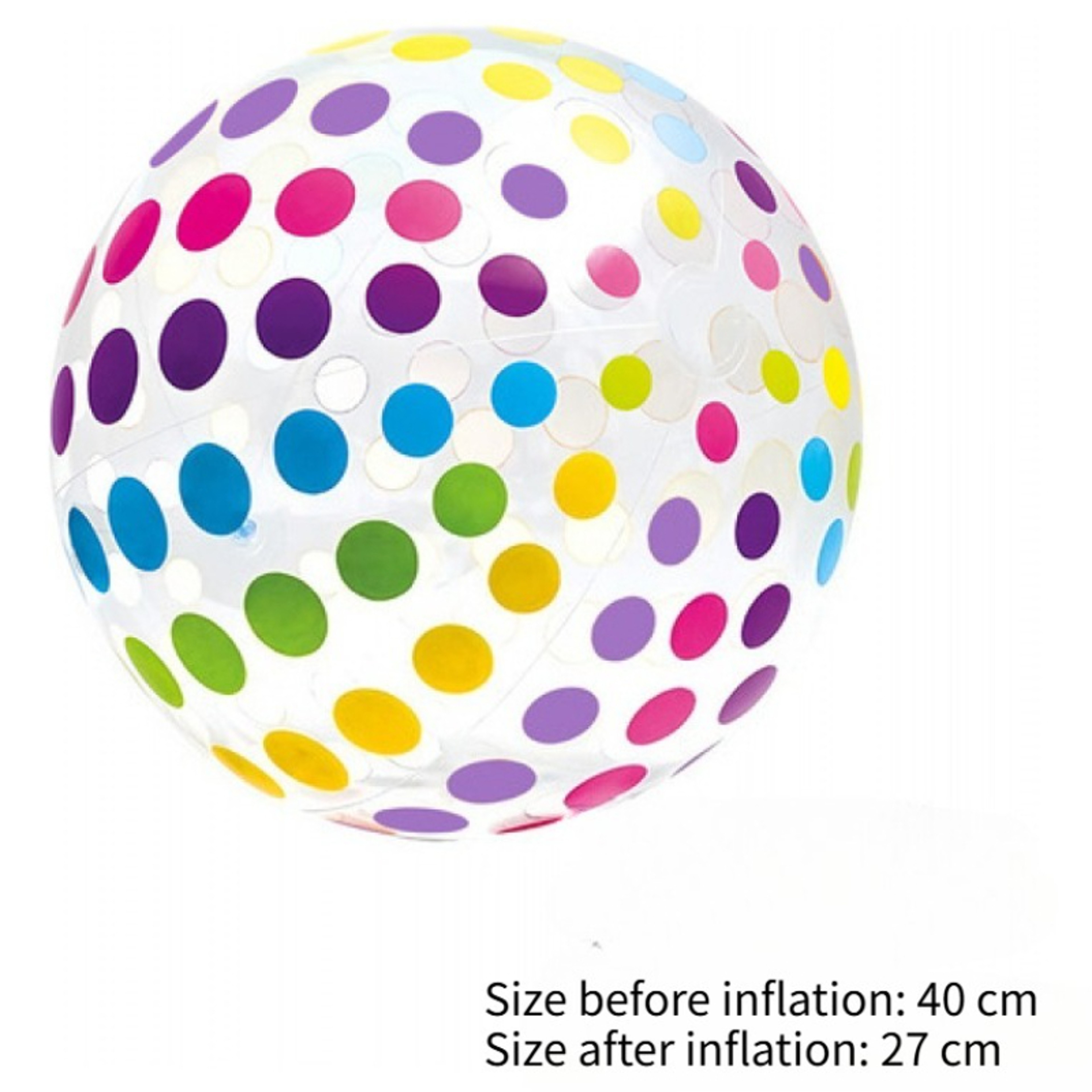 Transparent Colorful Inflatable Beach Ball For Pool  Summer Fun 4