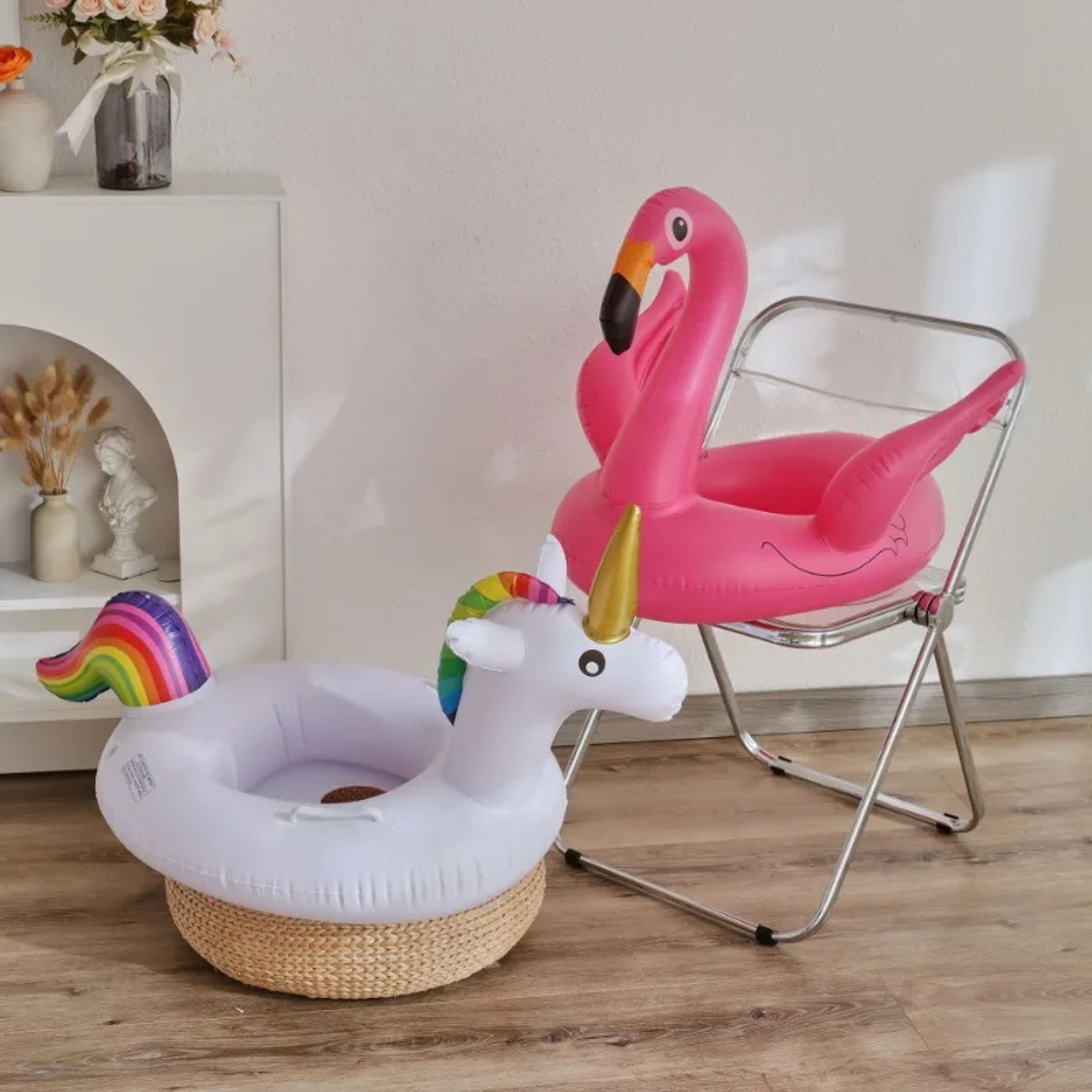 Flamingo Baby Swim Ring Inflatable Pool Float Seat For Kids Summer Water Fun 2