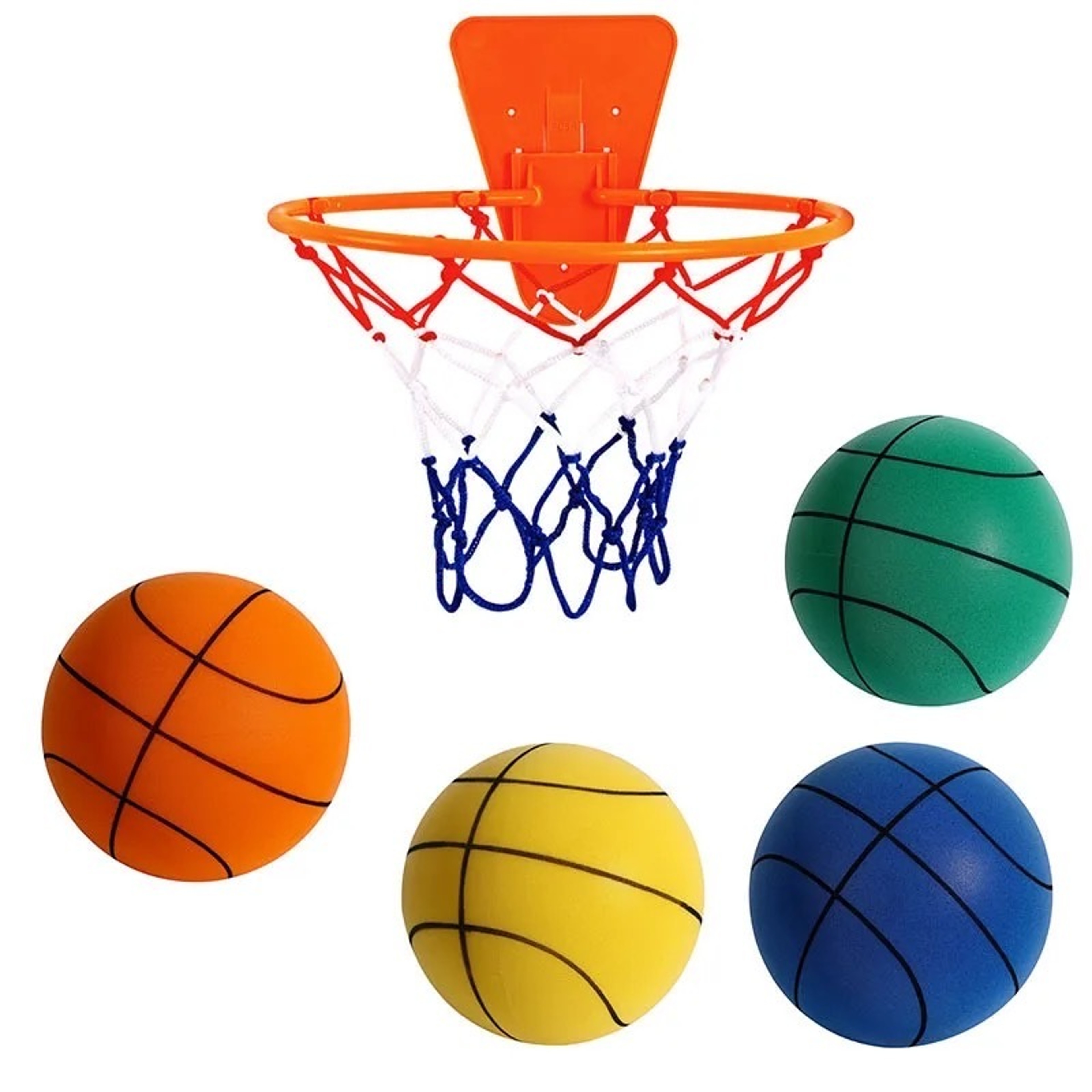 Silent Indoor Basketball For Kids Soft Foam Training Ball Quiet Bounce Toy 4