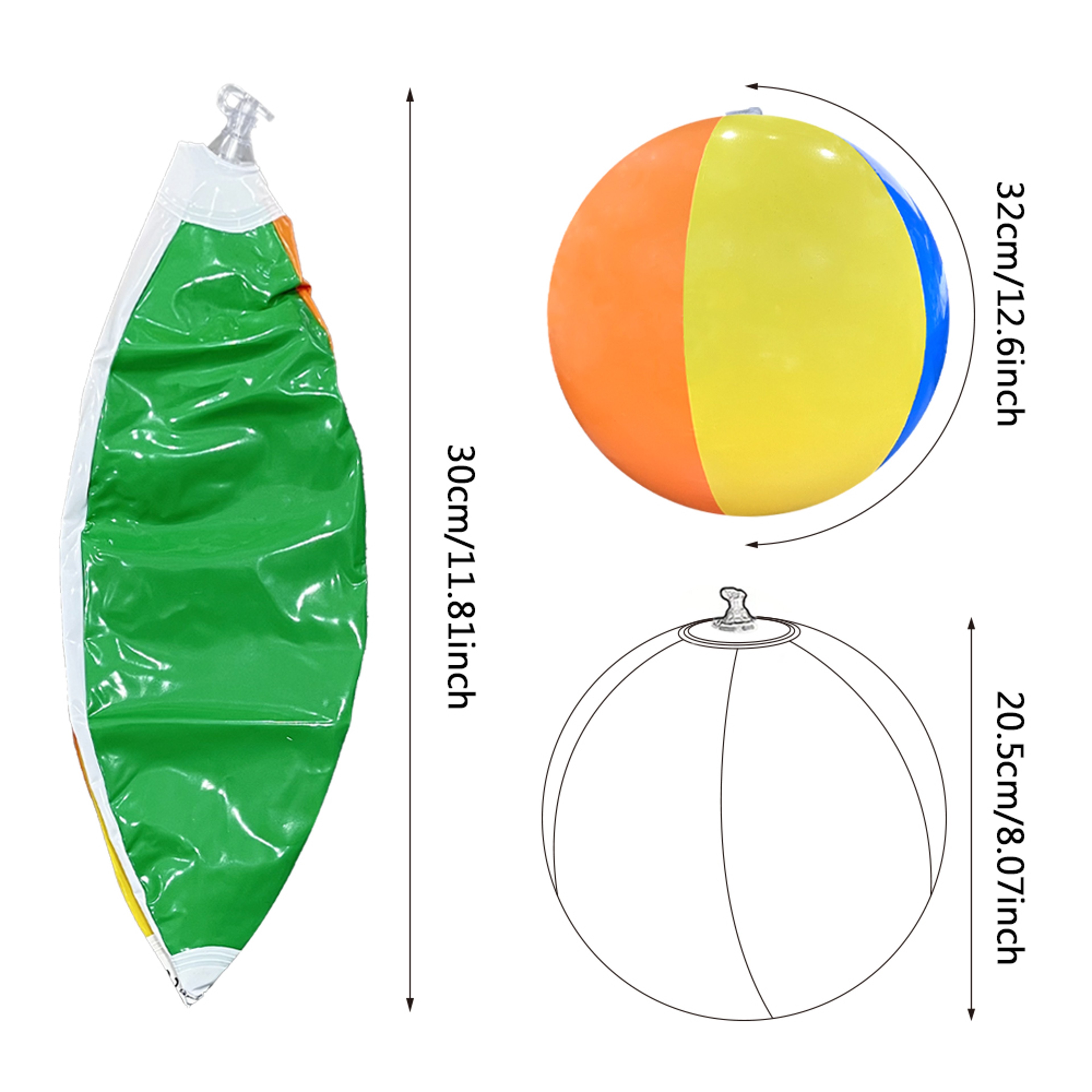 Inflatable Rainbow Beach Ball For Pool Fun  Summer Party Decor 3