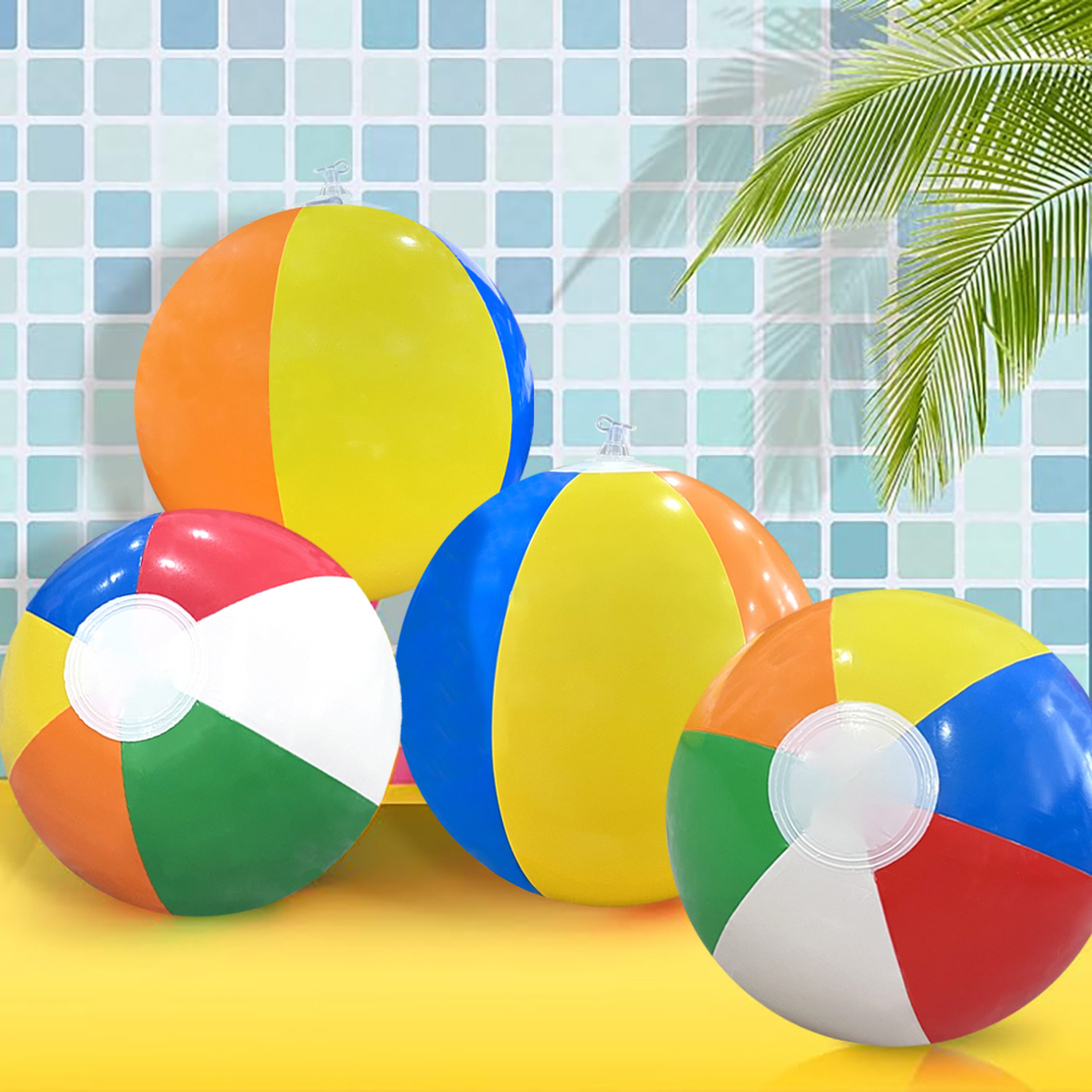 Inflatable Rainbow Beach Ball For Pool Fun  Summer Party Decor 6