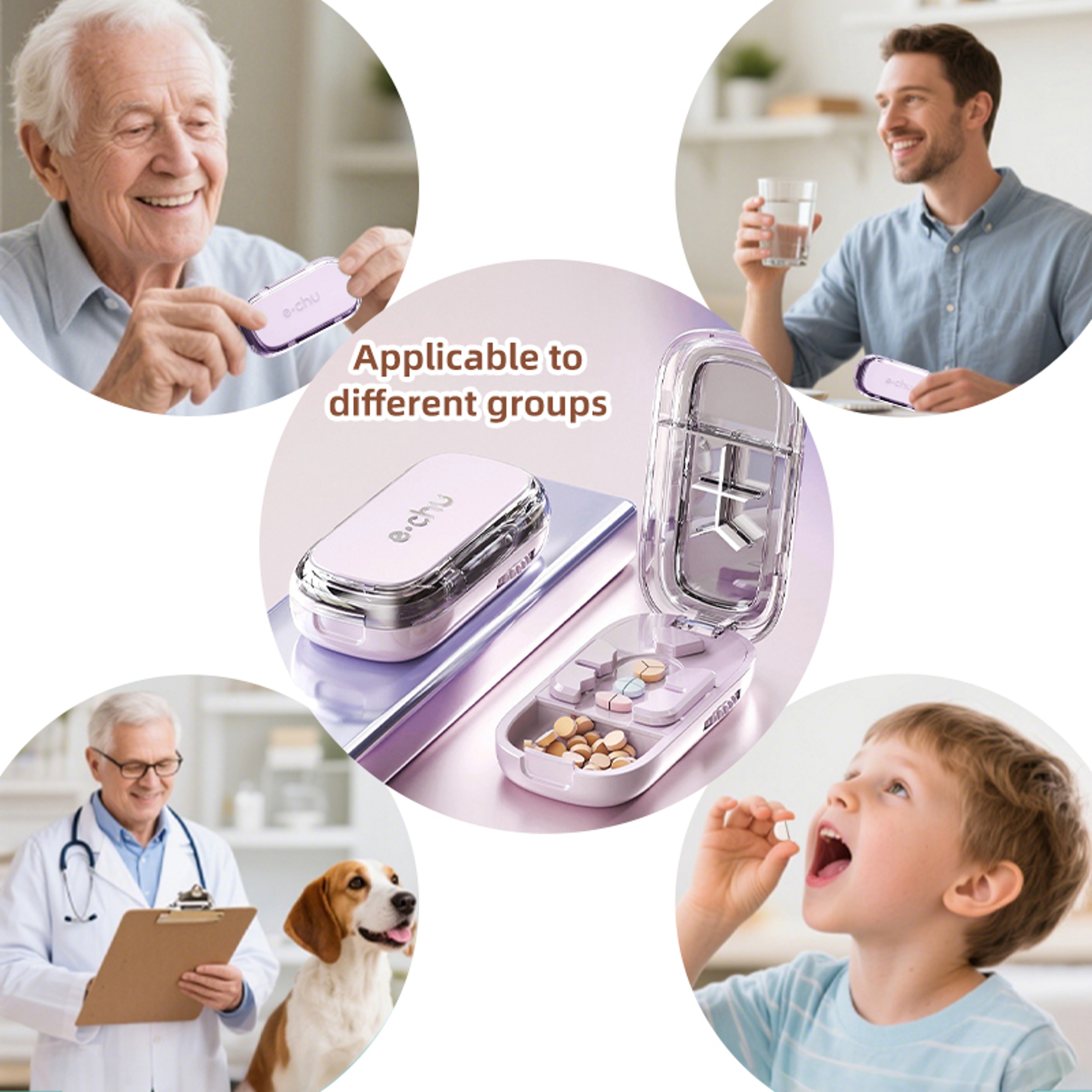 3-in-1 Pill Cutter Splitter with Pill Organizer and Portable Pill Box – view 6