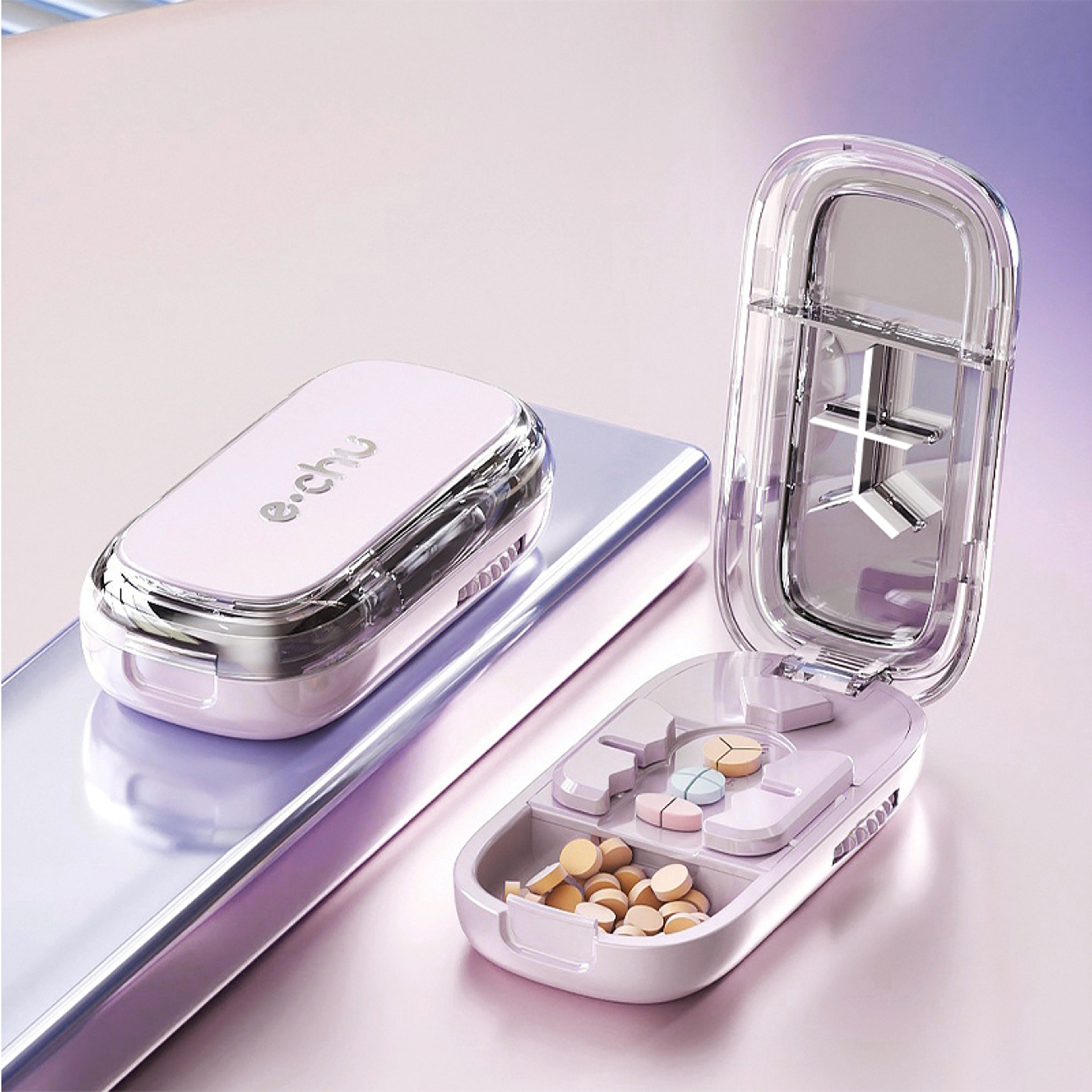 3-in-1 Pill Cutter Splitter with Pill Organizer and Portable Pill Box – view 16