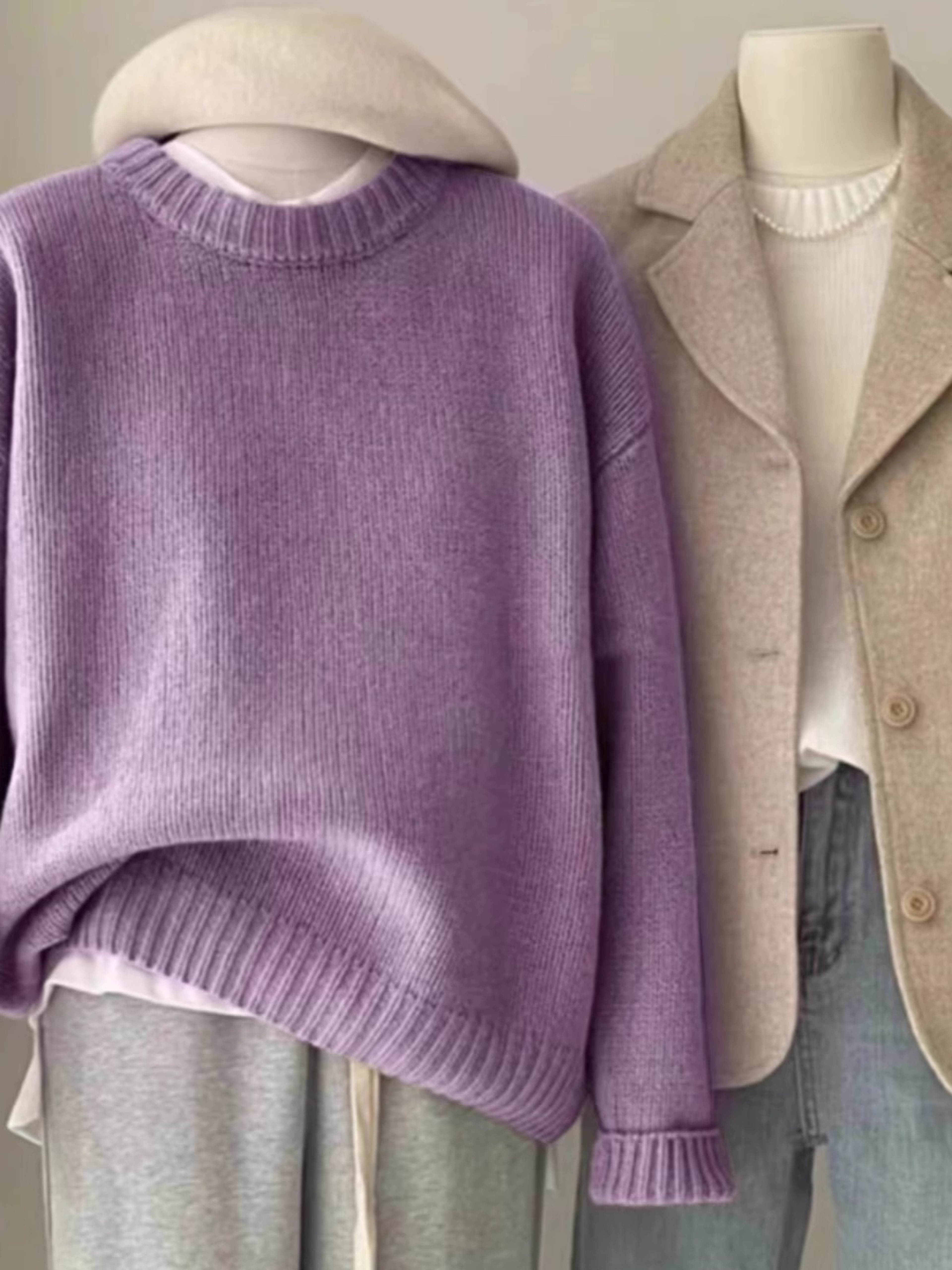 Women's Cashmere Crewneck Sweater 100% Pure Soft Lightweight – view 1