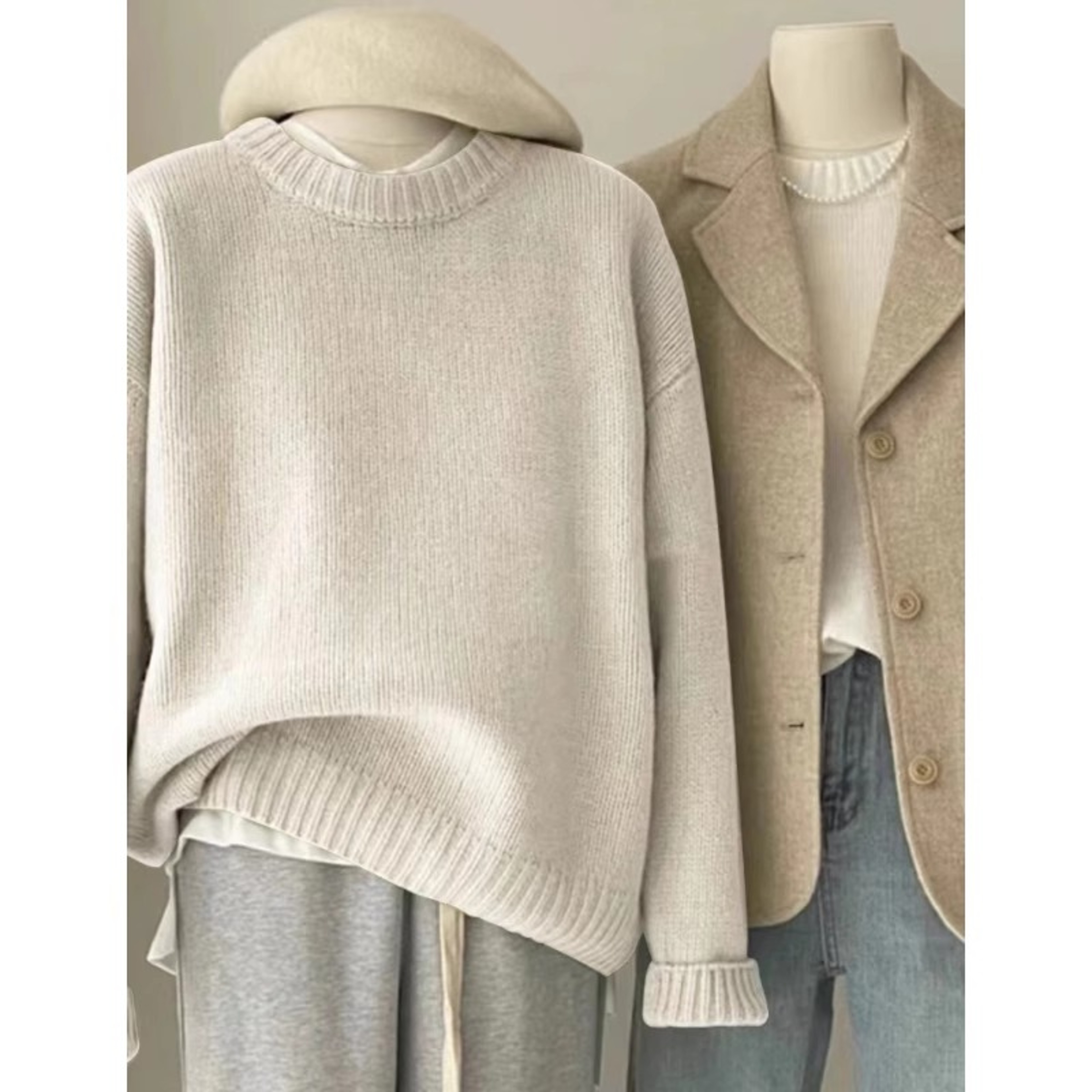 Women's Cashmere Crewneck Sweater 100% Pure Soft Lightweight – view 7