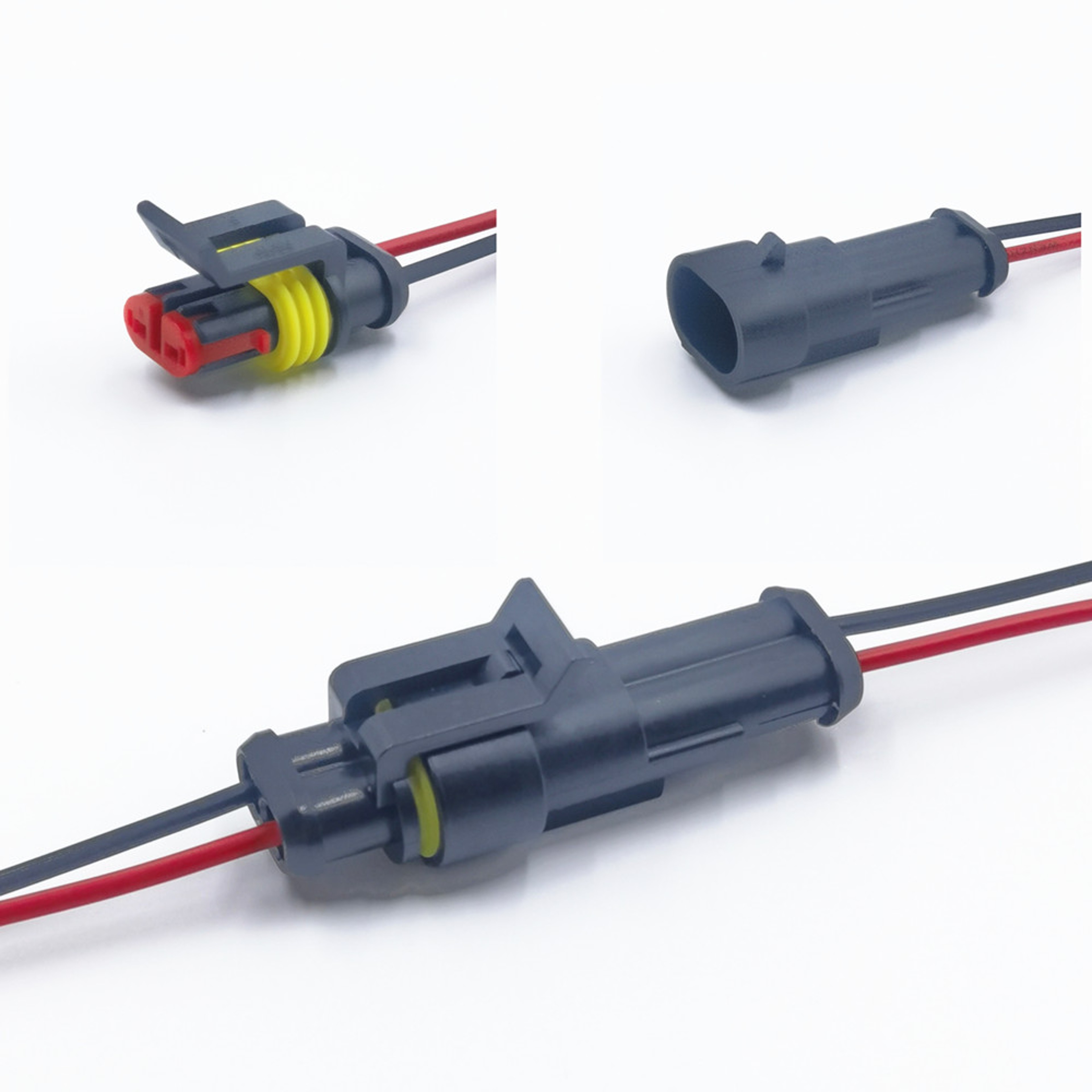Waterproof Electrical Connector 10Pcs Quick Connect Wire Terminals for Cars Boats RVs – view 2