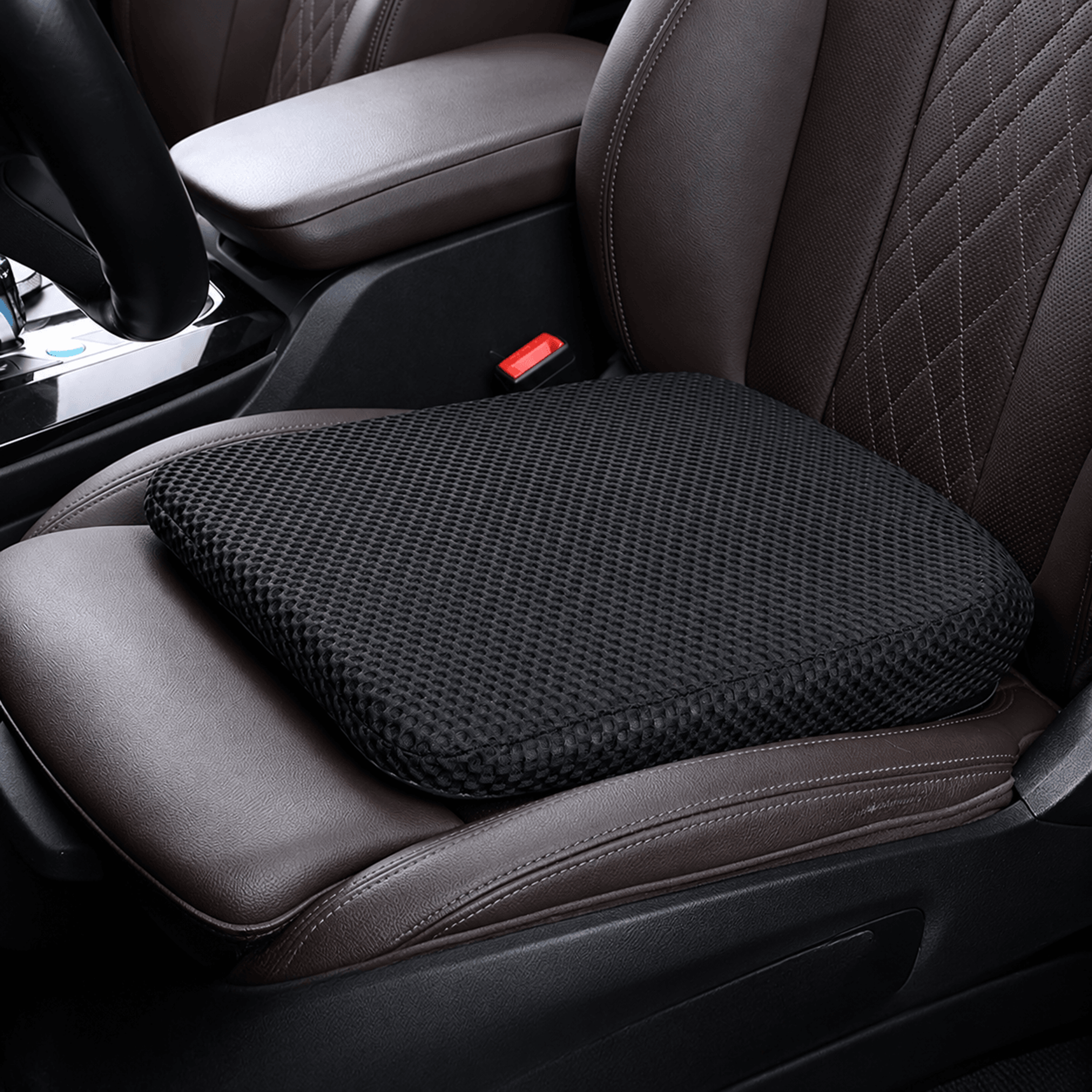 Memory Foam Car Seat Cushion For Sedentary Car Drivers Thickened Height Pad Anti Slip Beveled Desig 5