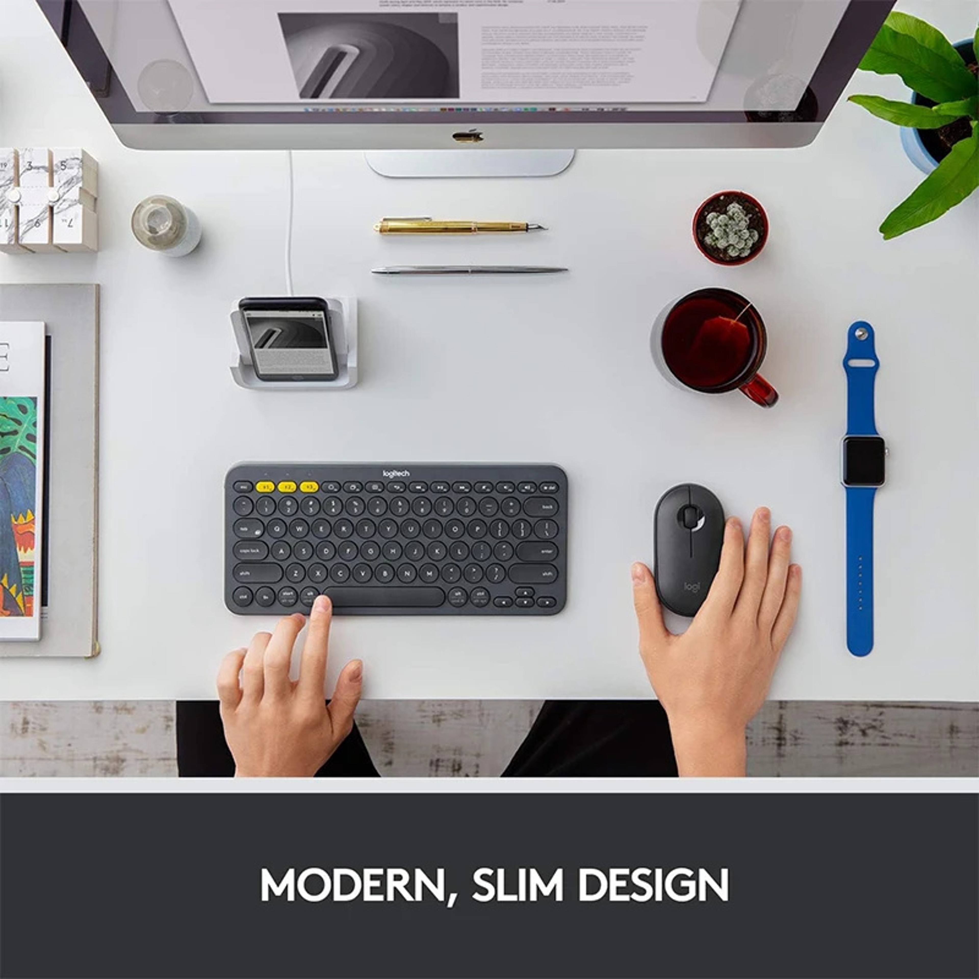 Wireless Bluetooth Mouse Logitech M350 Laptop Tablet Mouse Light And Thin Mute Office Mini Mous 7