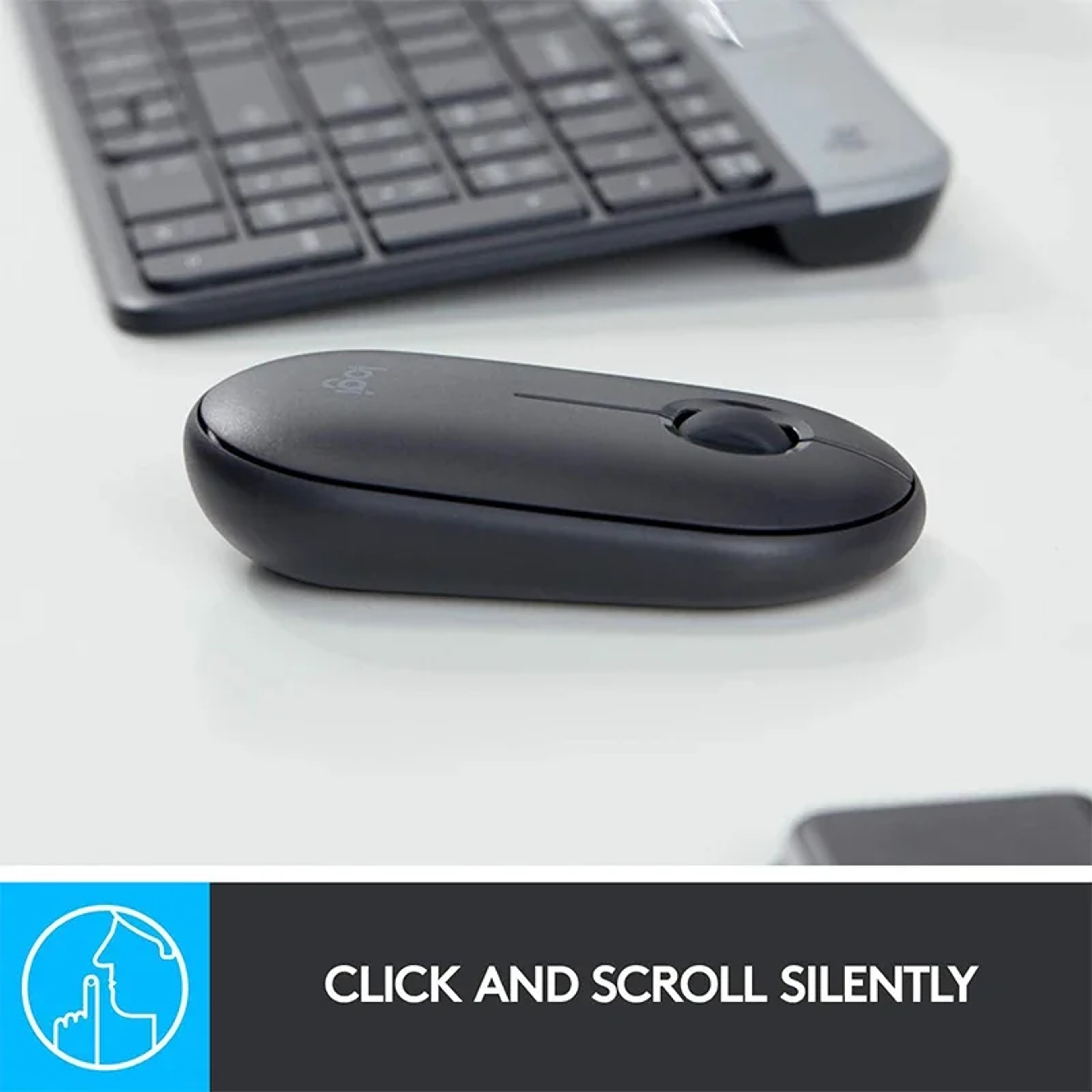 Wireless Bluetooth Mouse Logitech M350 Laptop Tablet Mouse Light And Thin Mute Office Mini Mous 8