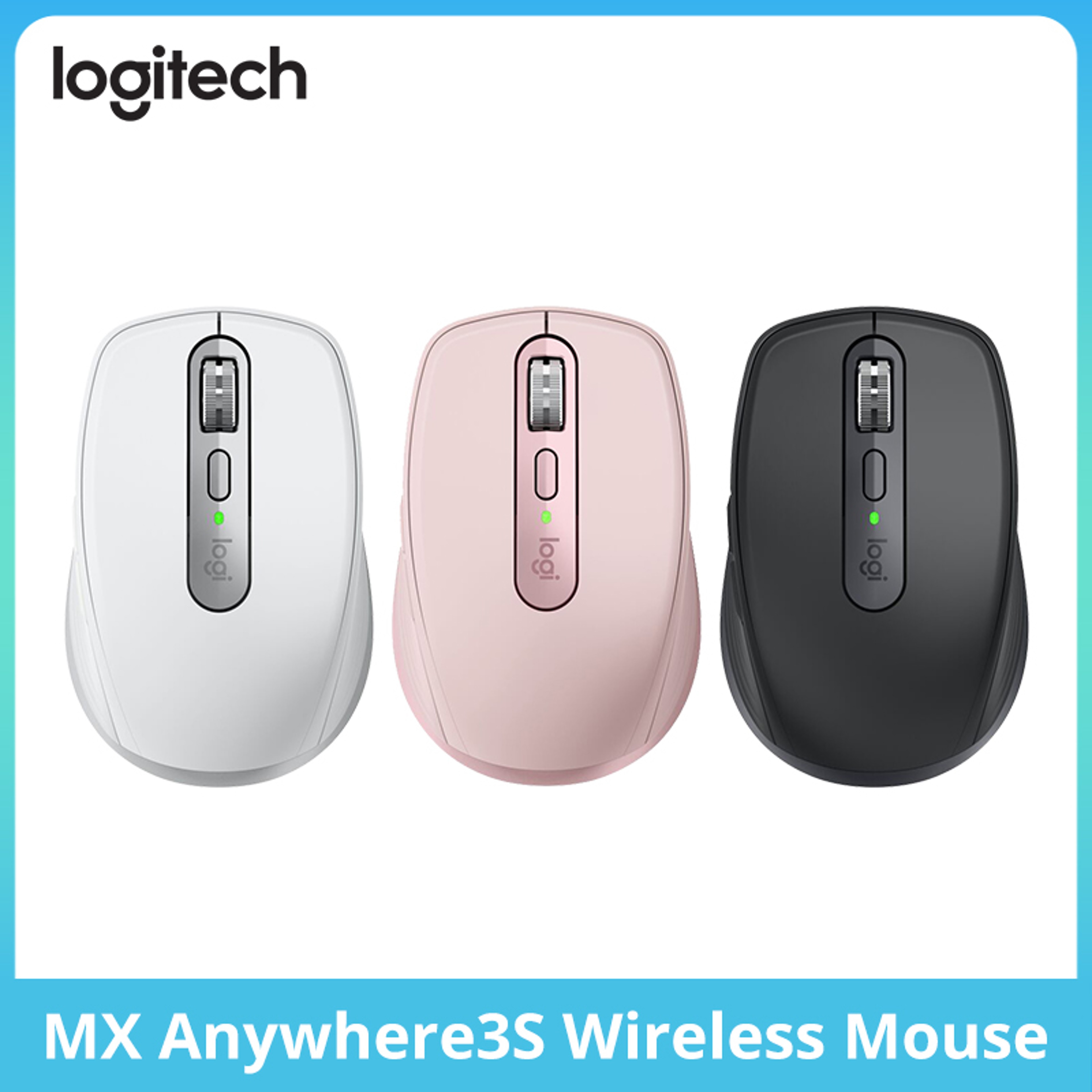 MX Anywhere 3S Logitech Master Series Wireless Silent Bluetooth Mouse Soft Sound Office Female Tabl 0