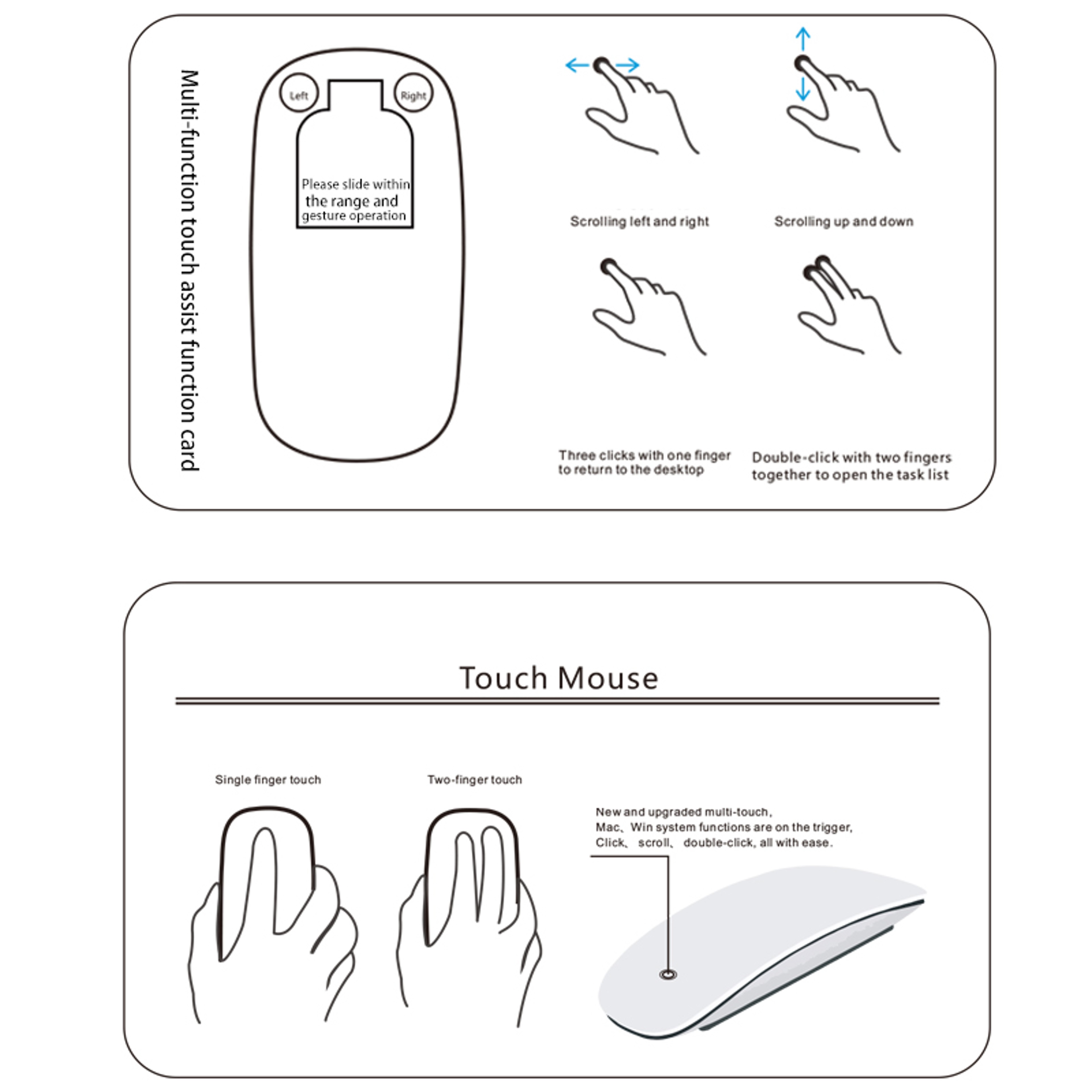Magic 3 Rechargeable Bluetooth Mouse, Wireless Slim Multi Touch BT5.0 Ergonomic Mouse for MacBook Air Pro Windows – view 3