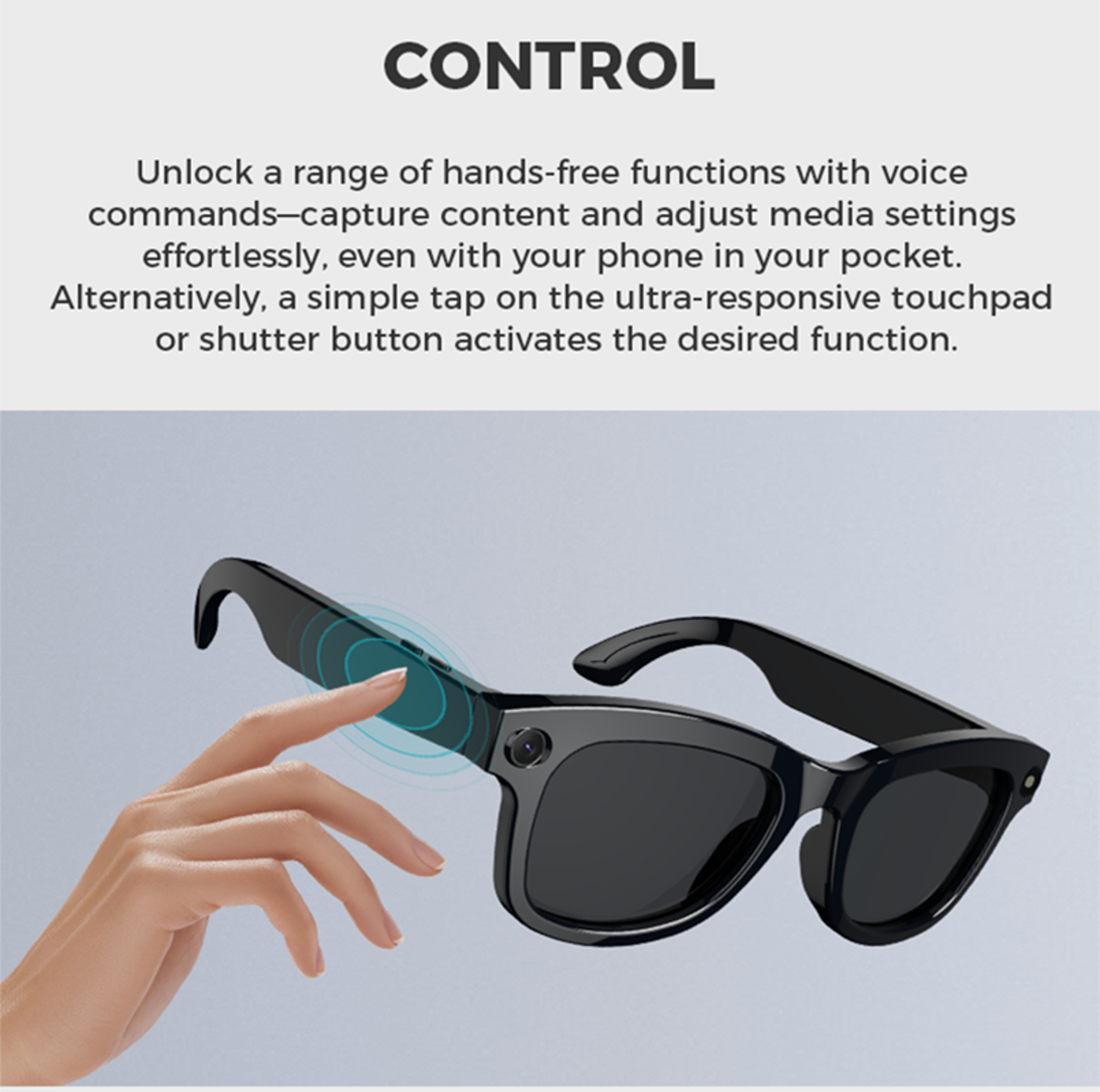 Video Recording Camera Smart Glasses, Bluetooth Call AI Translation Lens, VR Headset Sunglasses for Men & Women – view 2