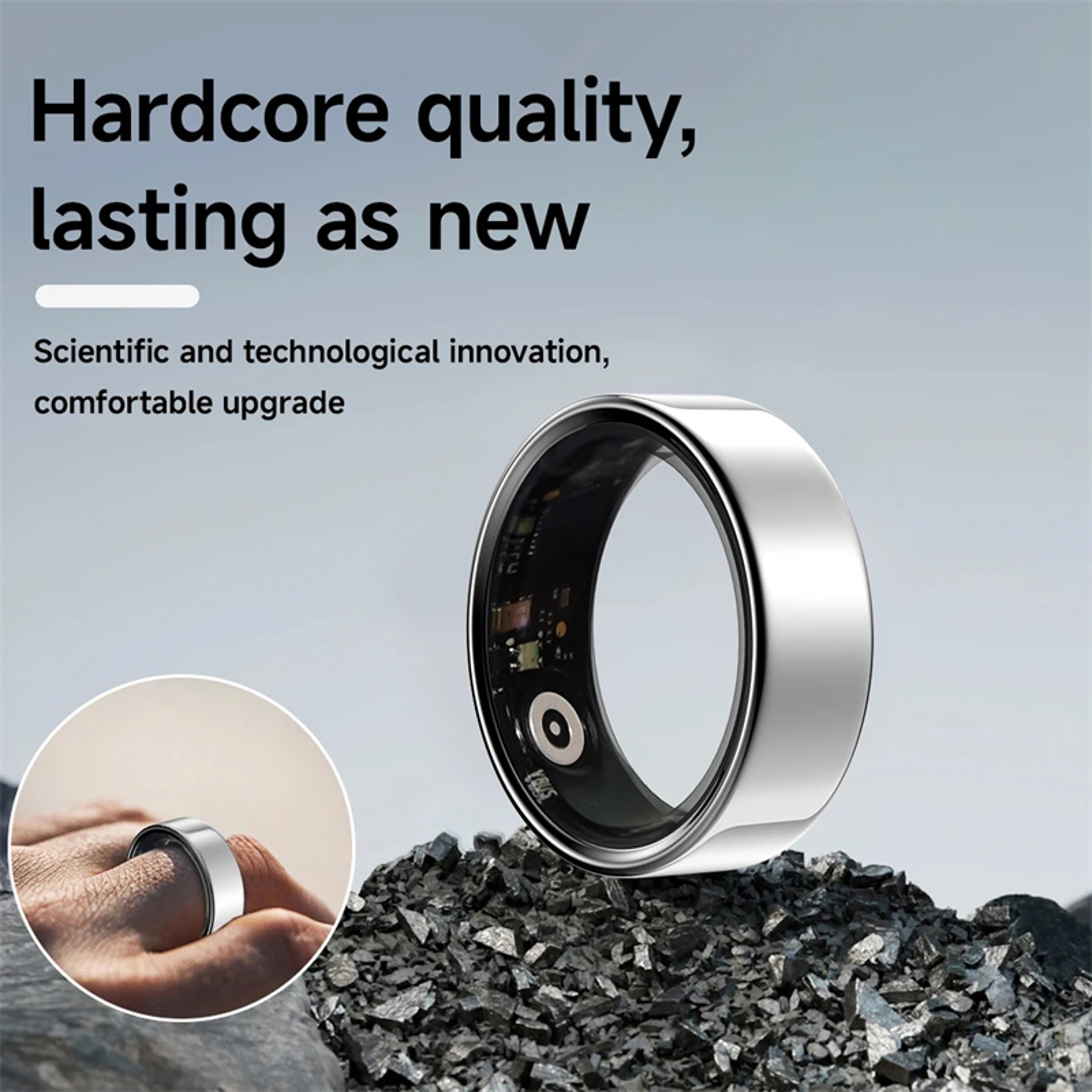 Smart Ring for Man Woman, Sleep Health Fitness, Blood Pressure Monitor, Xiaomi Apple, Low Consumption – view 2