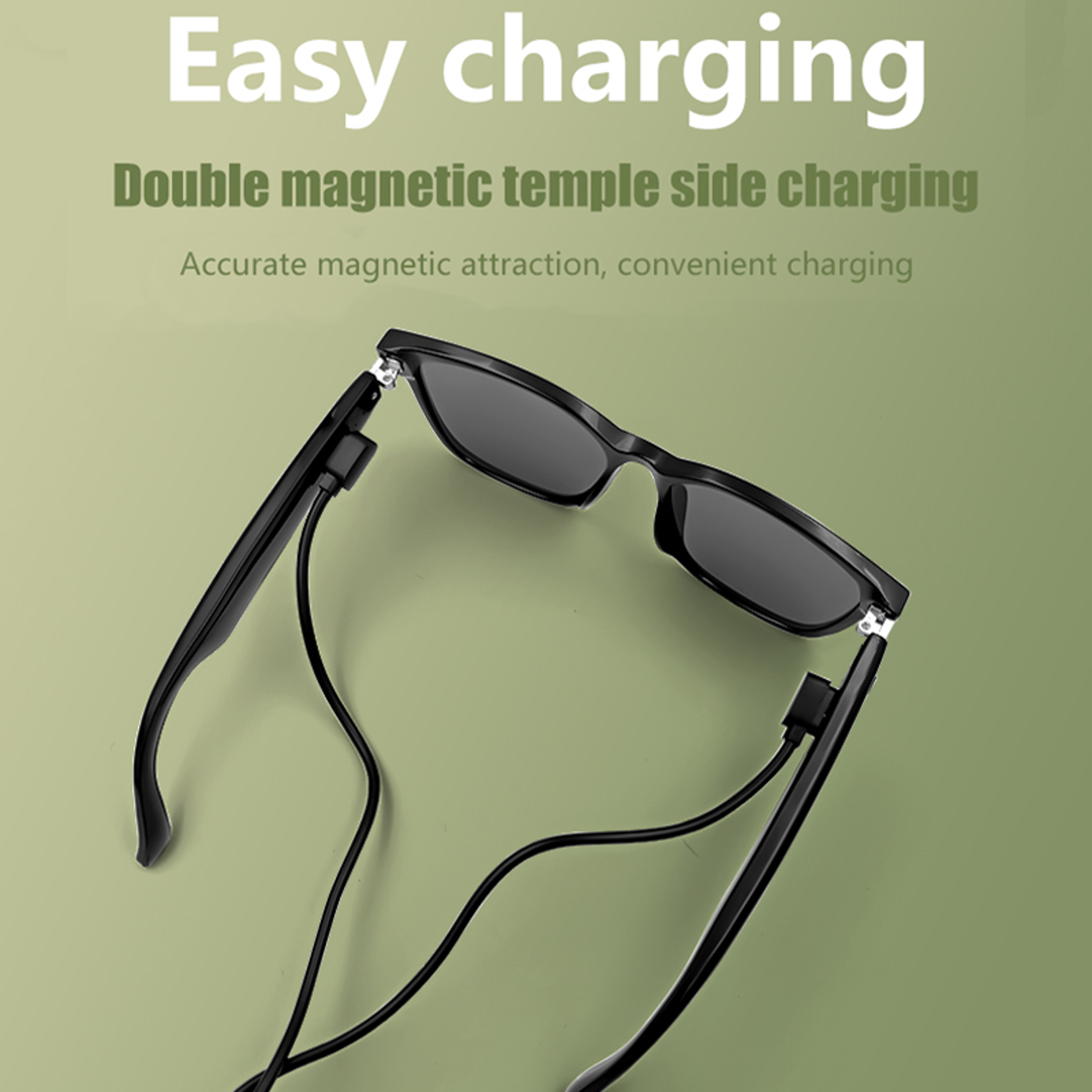 Fashion AI Smart Sunglasses, Bluetooth Call Playing Music Glasses Men Women, Voice Assistant & Camera Control – view 6