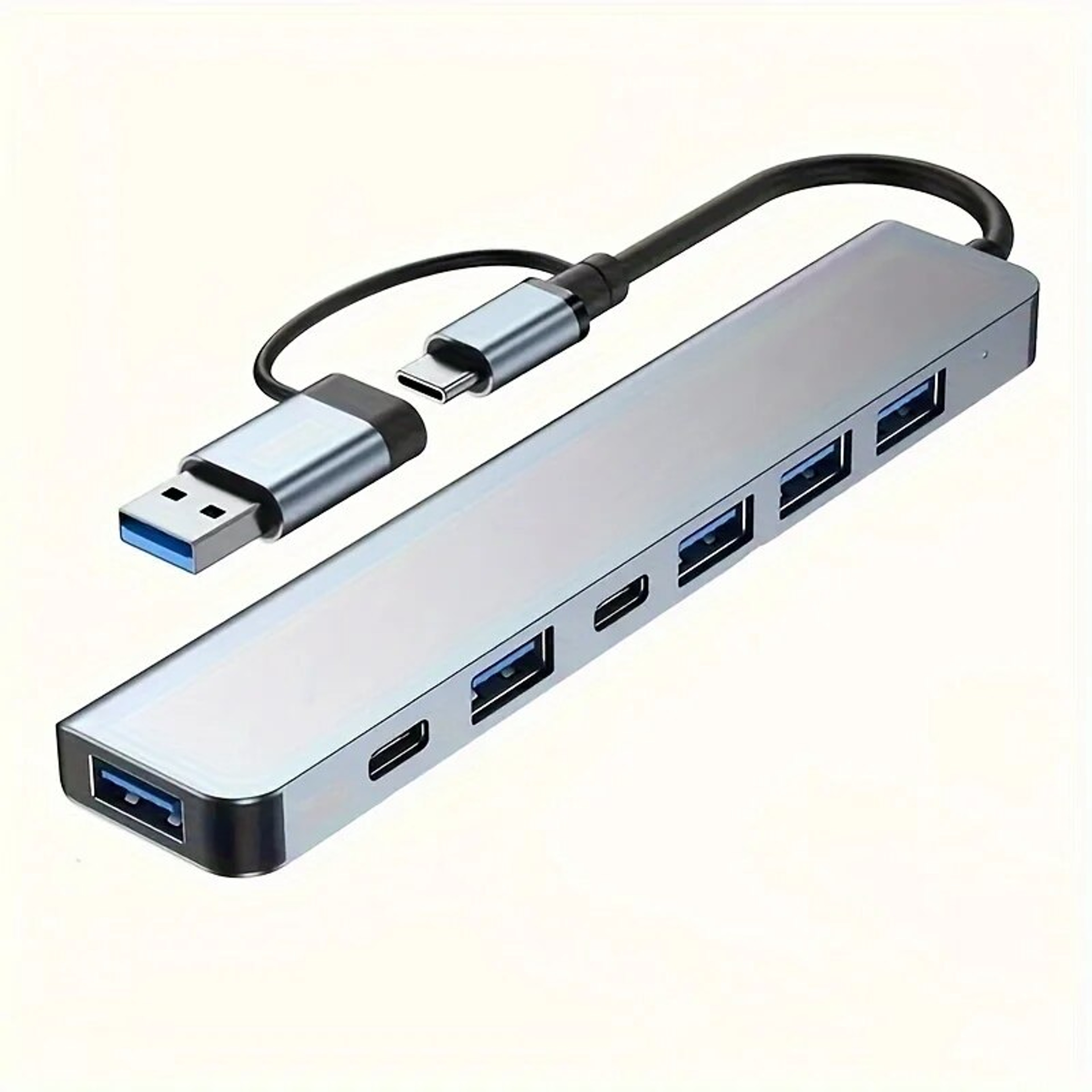 Aluminum 7 in 1 USB Extender, USB Hub 3.0 USB C Hub, USB Splitter with USB 3.0, 4 X USB 2.0 and 2 USB C Ports – view 7