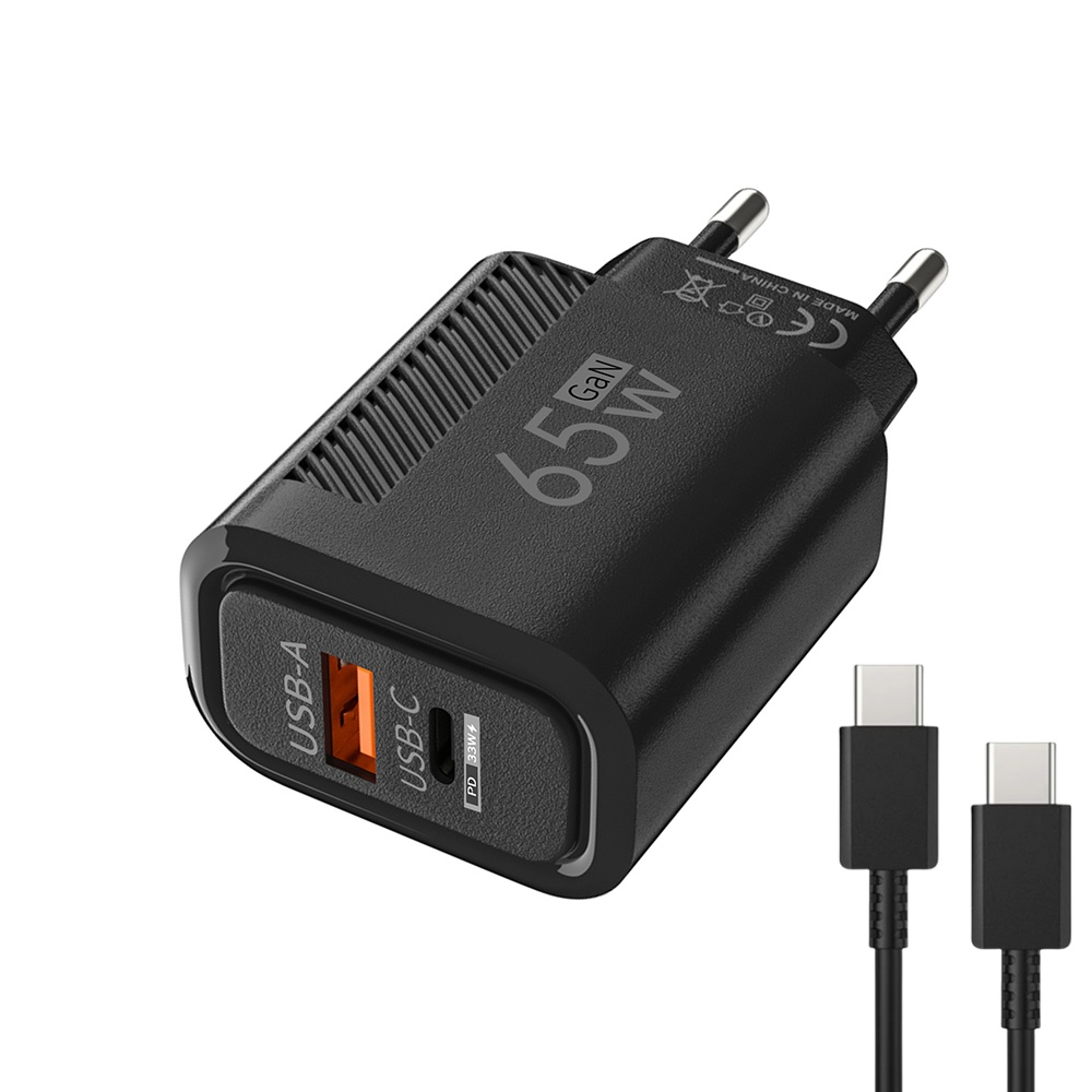 Quick Charging Type C Wall Charger 65W GaN USB C Fast Charger Phone Charger Adapter For IPhone Sams 8