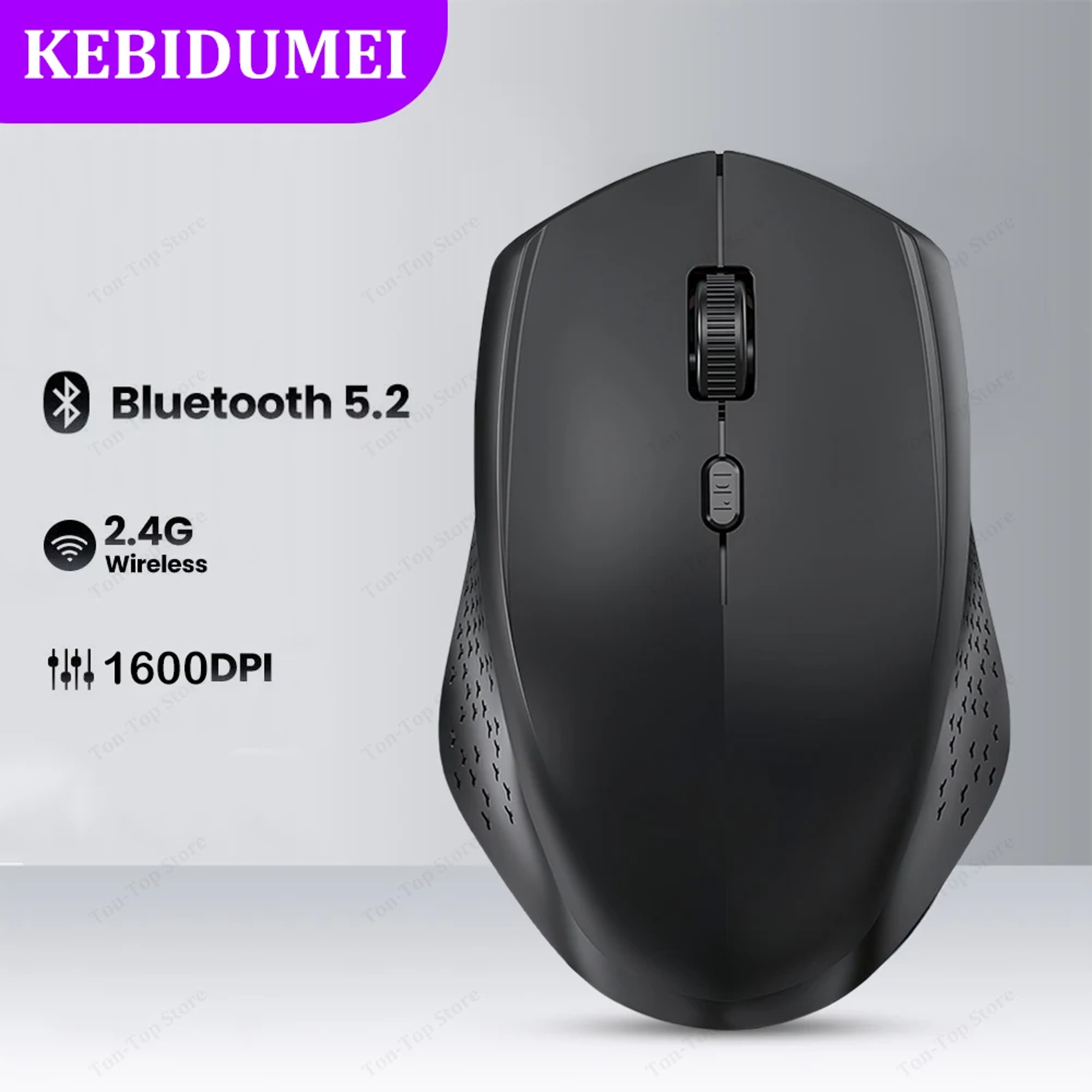 Dual-Mode Wireless Mouse, Bluetooth 5.2 Mouse, Silent Rechargeable Gaming Mouse, 1600DPI for Laptop Computer – view 1