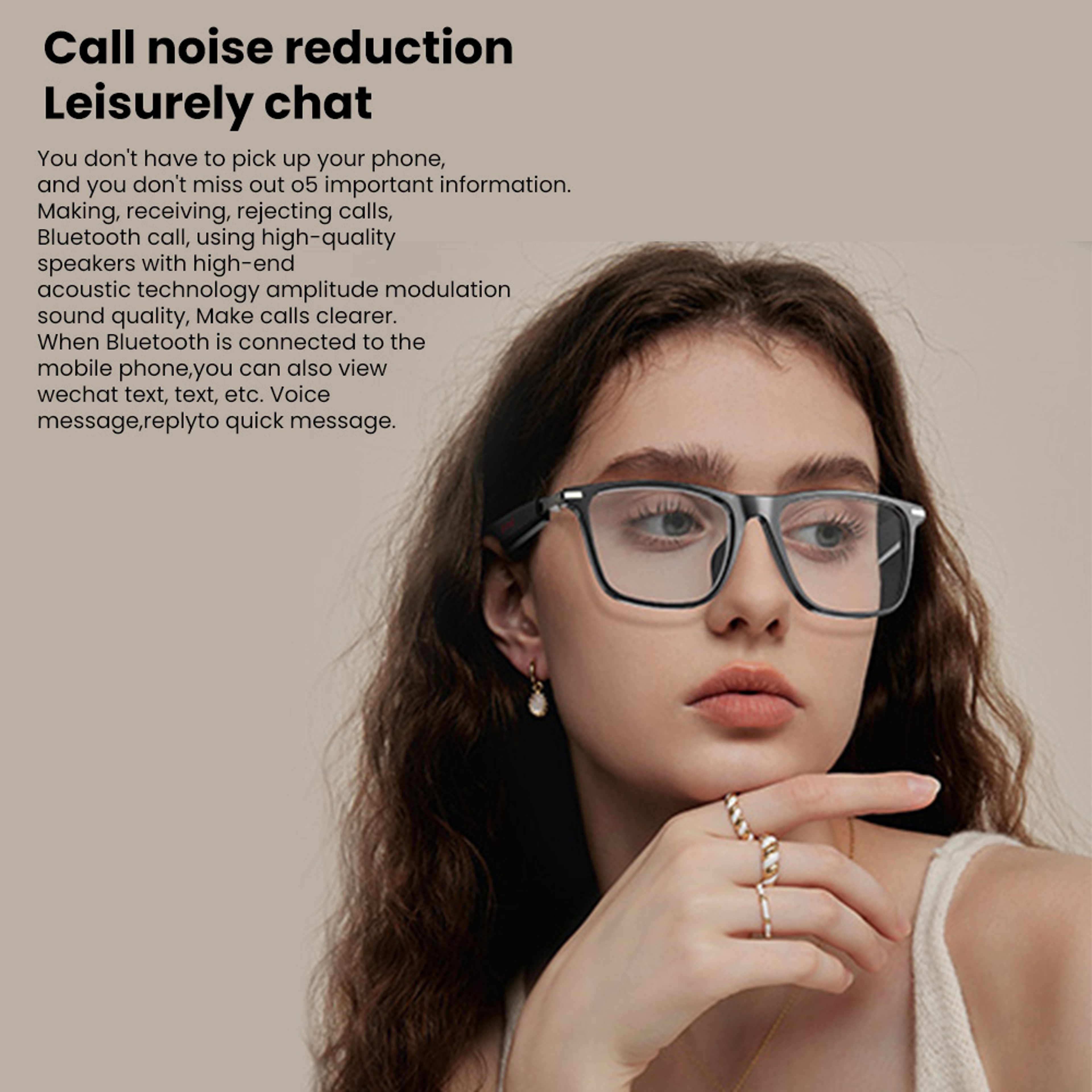 Inteligent Sunglasses, Smart Glasses Bluetooth Headphones, Outdoor Waterproof, Blue Light Filtering, Polarized Lense – view 4