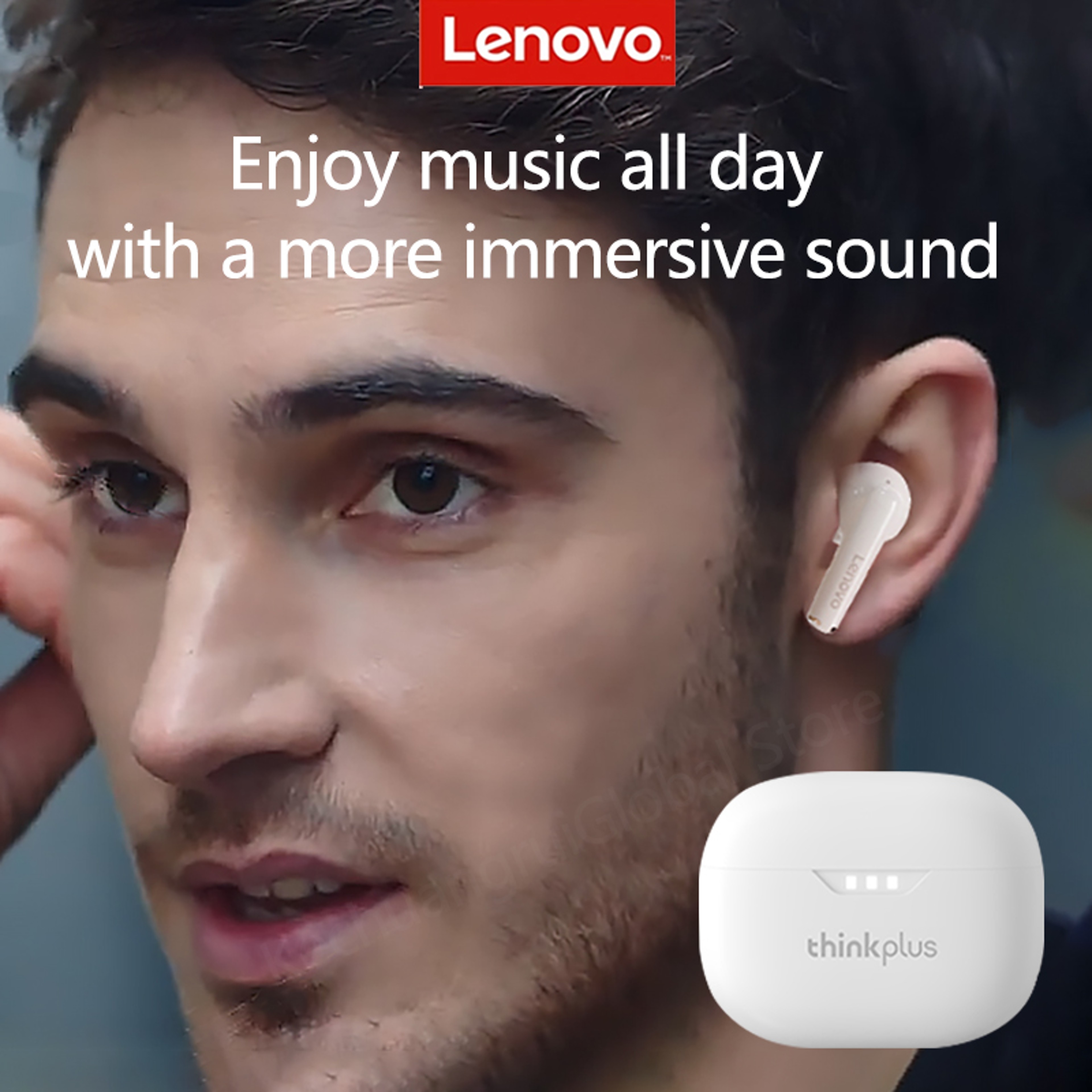 Lenovo 5.2 Bluetooth Headphones Original, Wireless Earbuds HiFi Noise Reduction – view 3