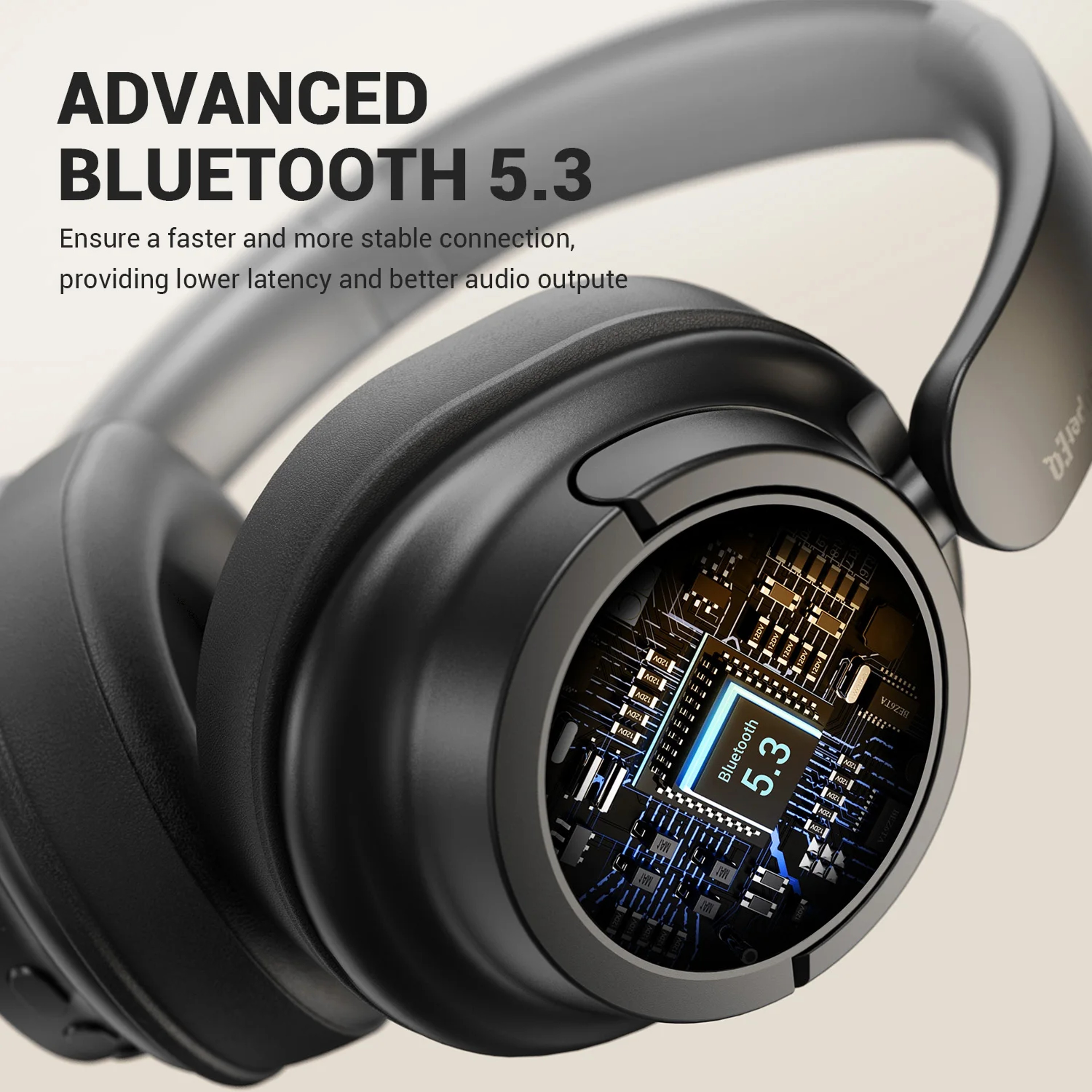 Bluetooth 5.3 Over Ear Headset With Mic, Oneodio SuperEQ V16 Wireless Headphones,Foldable Hi-Res Bass Pop Mode – view 2