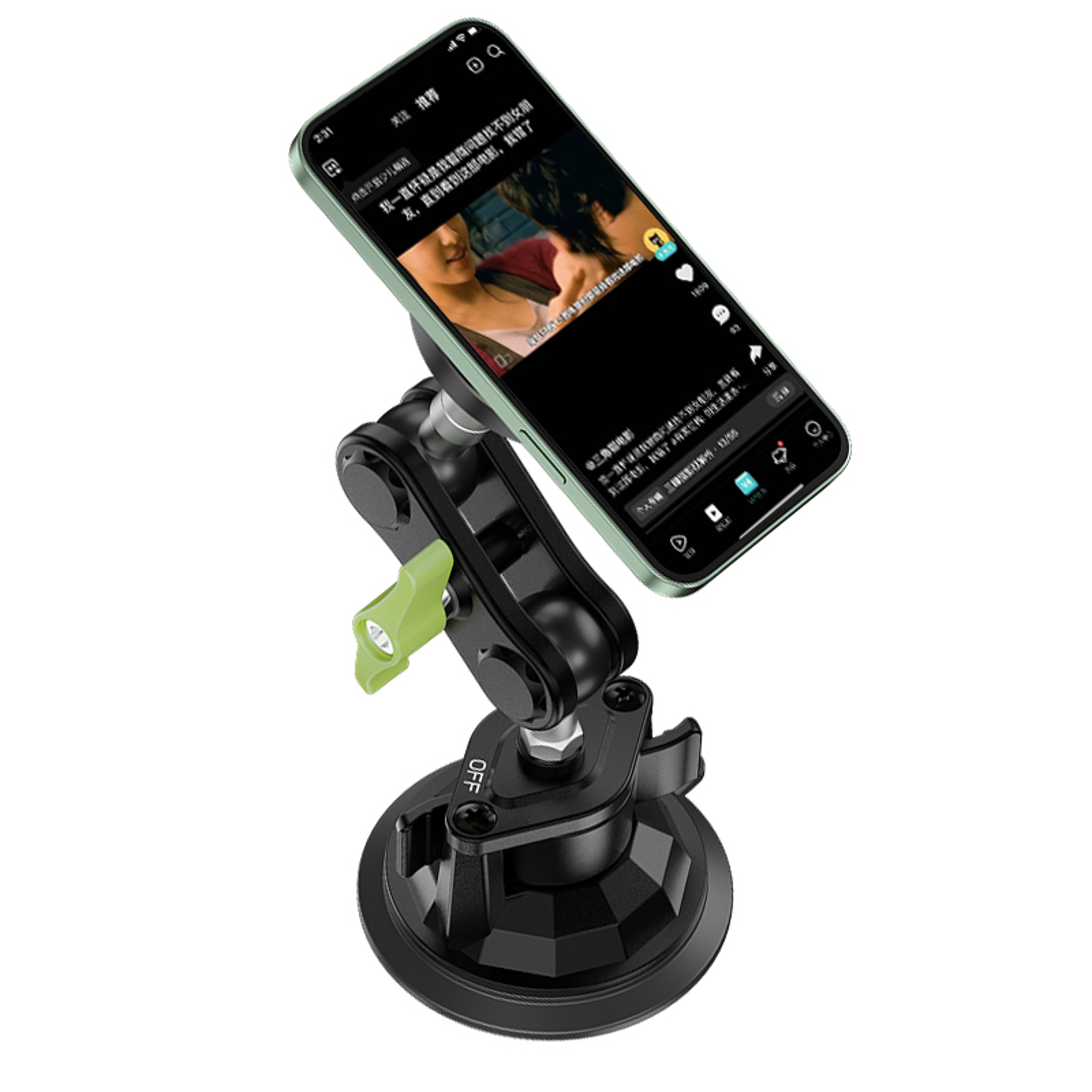 Magnetic Car Phone Holder, Dashboard Phone Mount, 360 Rotating Suction Cup, Strong Sticky, Anti-Shake – view 5